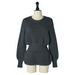 Ribbed grey wool sweater Chloé for Neiman Marcus 