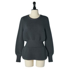 Gerippter grauer Wollpullover Chloé für Neiman Marcus