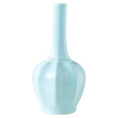 Gerippte Melonenform Celadon-Vase
