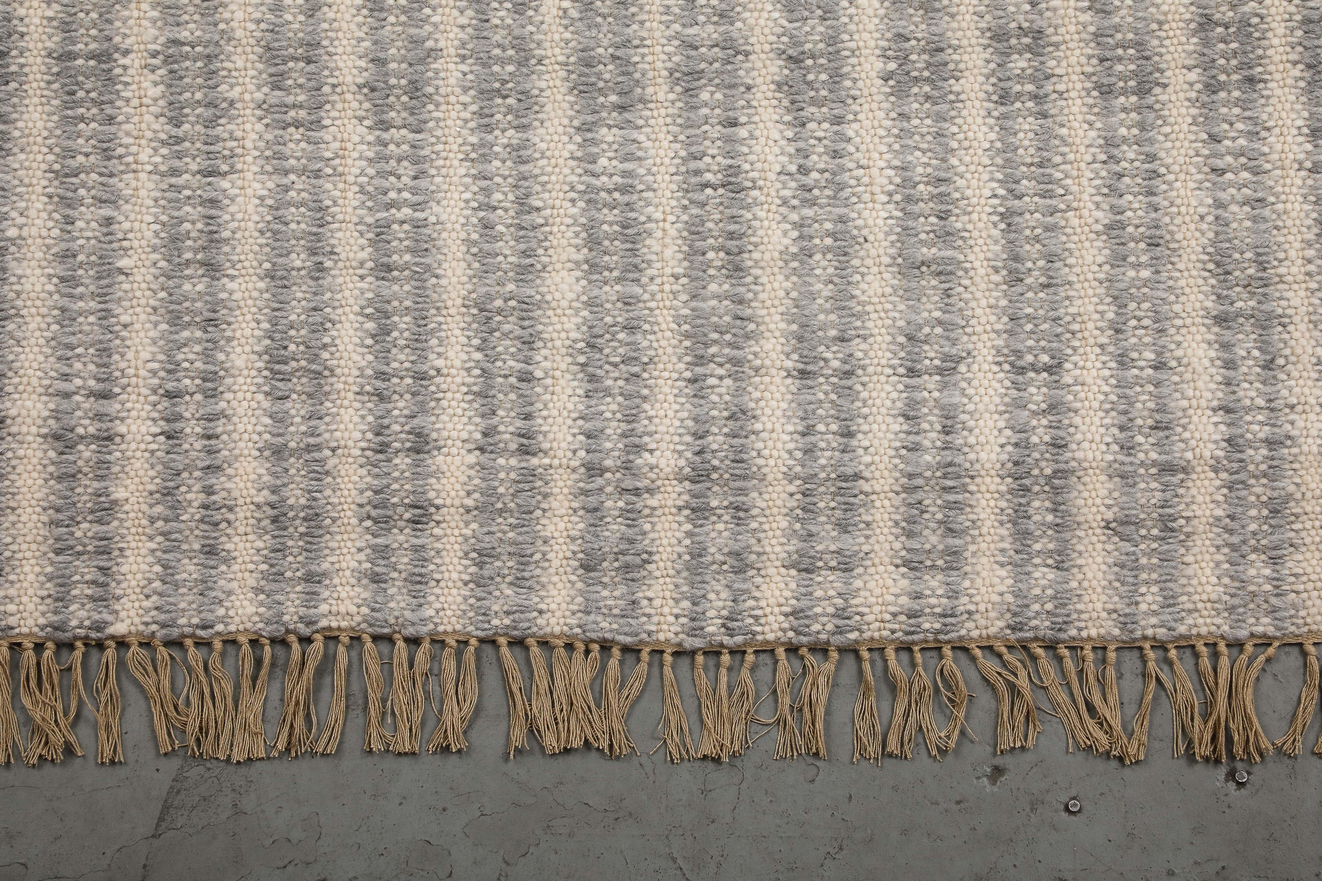 Handgeknüpfter Teppich aus geripptem Mohair von Ennui Home (Afrikanisch) im Angebot