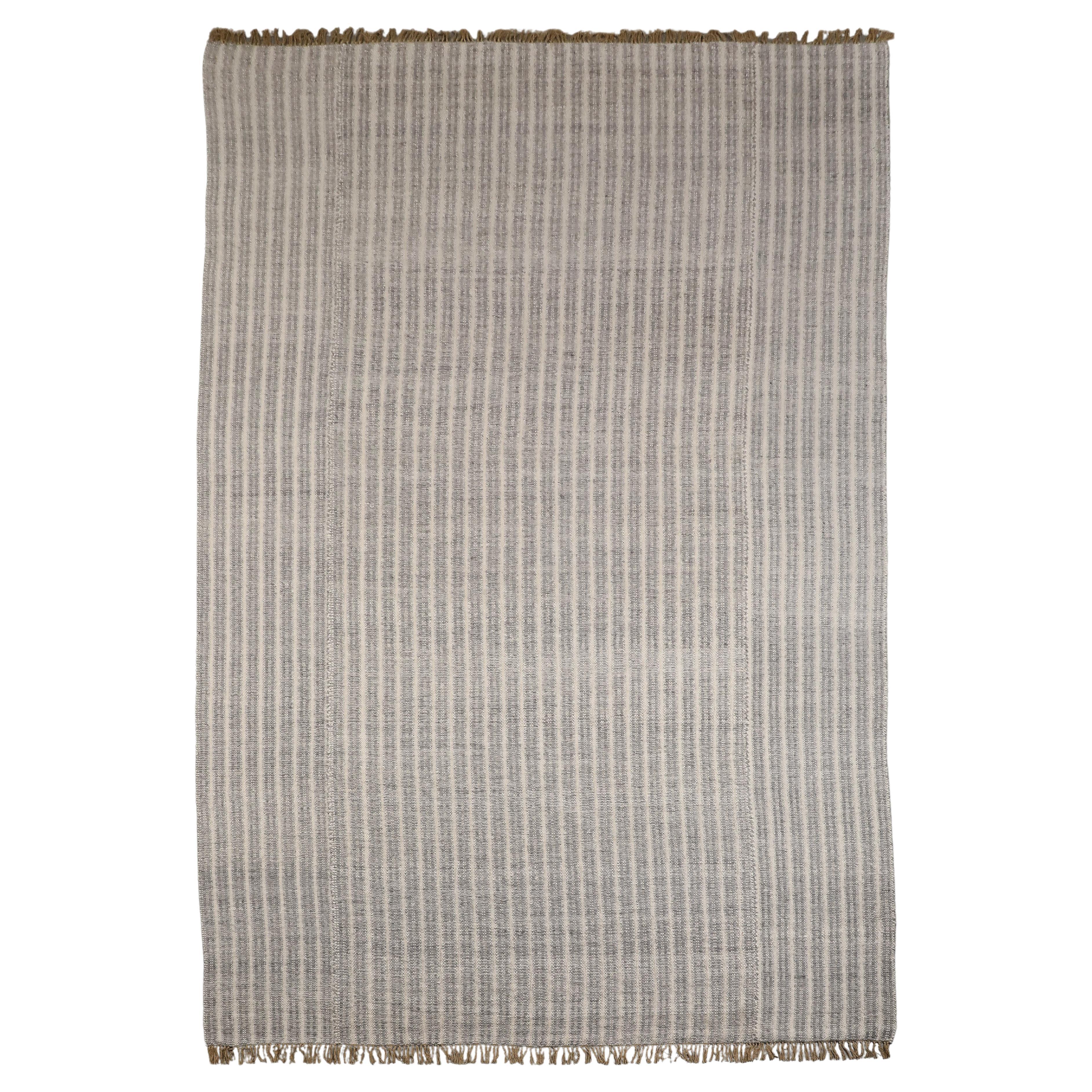 Ribbed Mohair Hand-Knotted Area Rug by Ennui Home For Sale