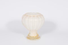 Ribbed Murano Glass "Polvere d’Oro" Vase by Alberto Donà