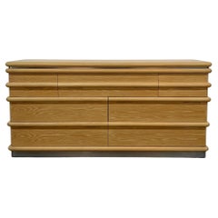 Ribbed Oak Credenza by Jay Spectre