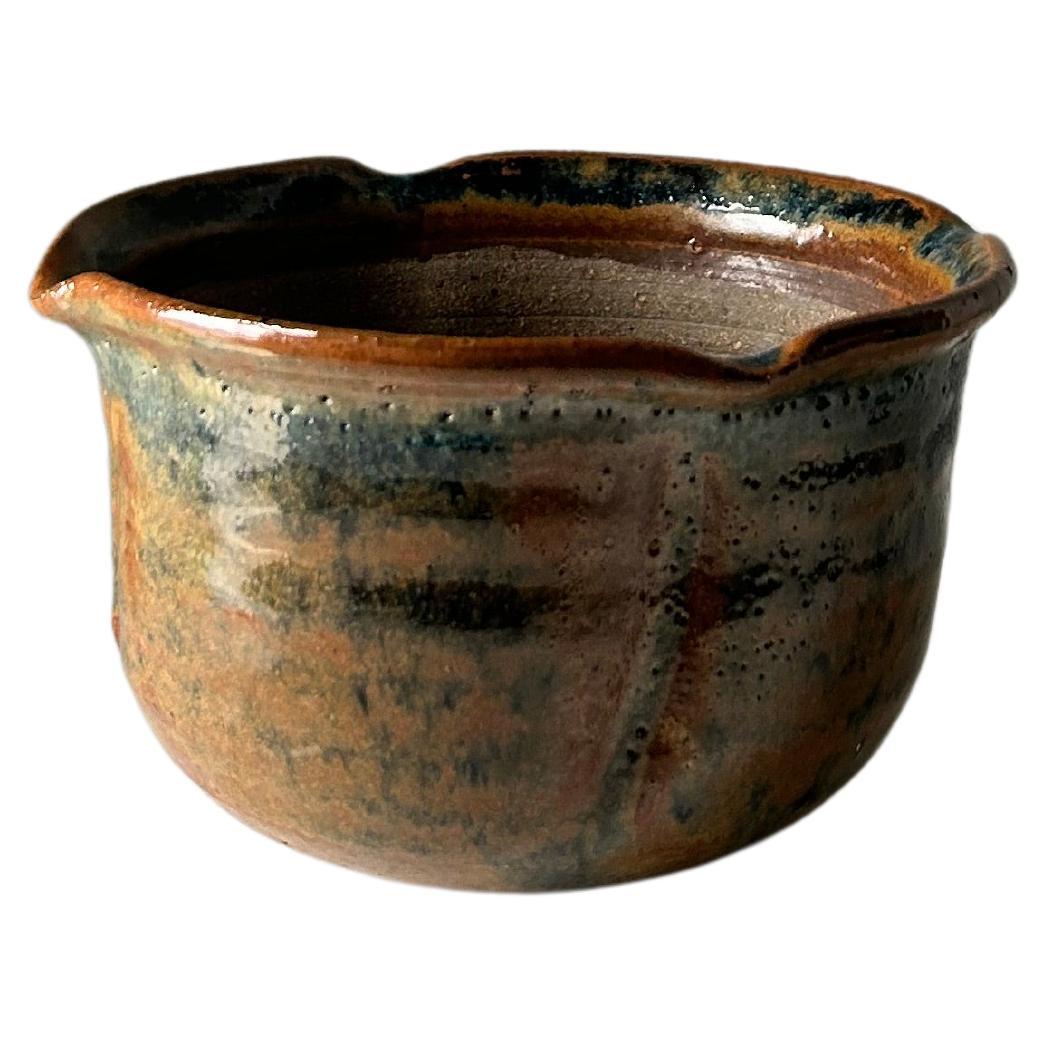 Mid-Century Modern Bol côtelé Studio Pottery en vente