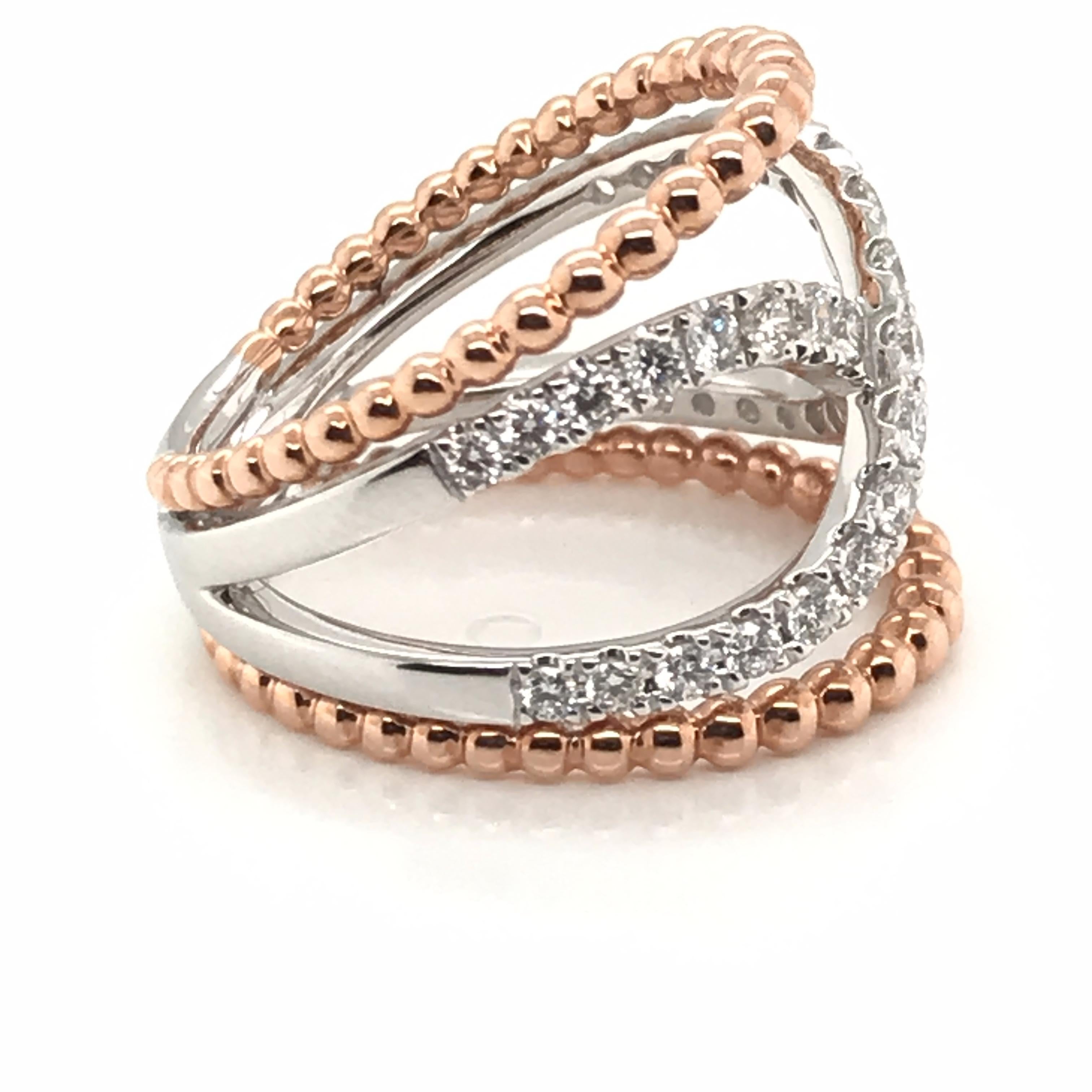 two tone fashion rings