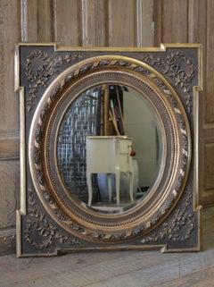 Ribbon and Wreath Oval Mirror
