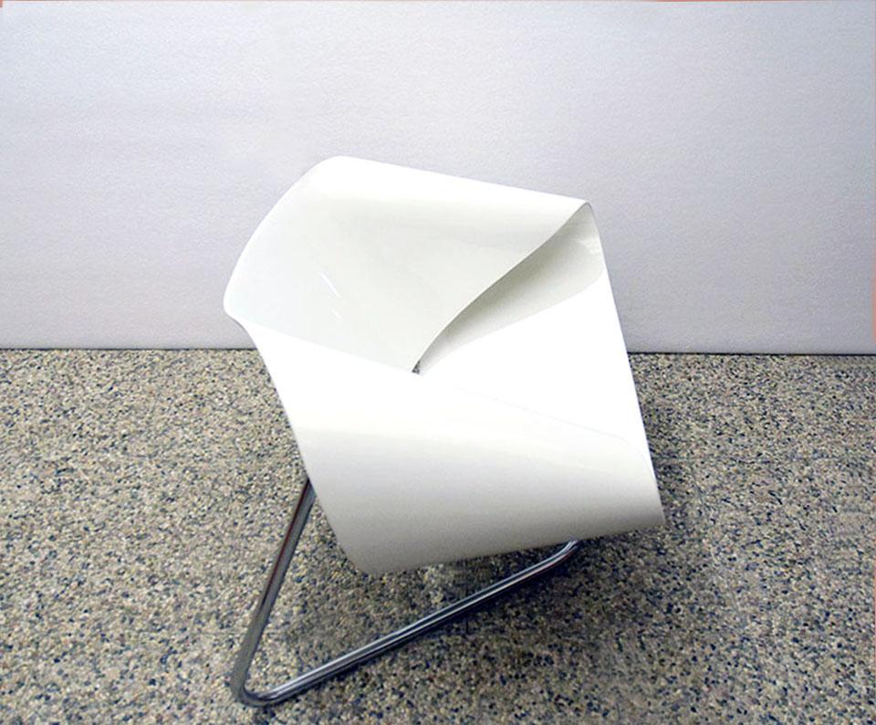 Space Age Ribbon armchair design by Cesare Leonardi and Franca Stagi for Bernini 1960s
