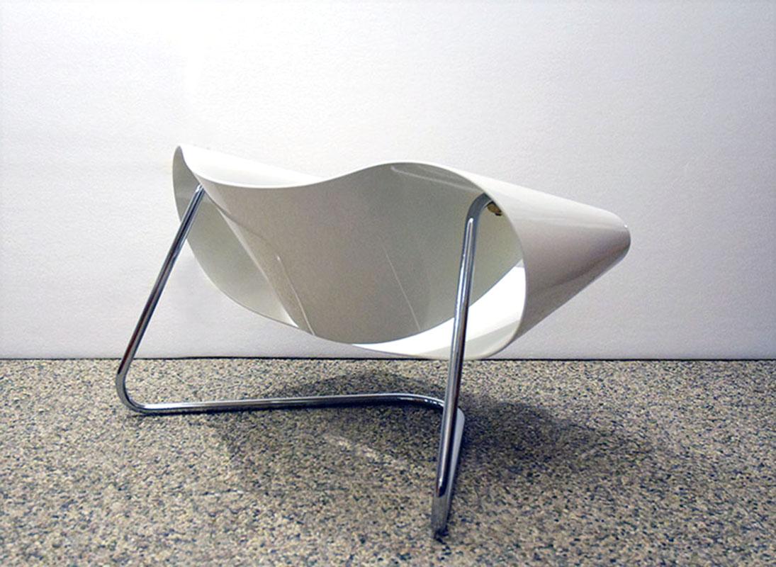 Ribbon armchair design by Cesare Leonardi and Franca Stagi for Bernini 1960s In Excellent Condition In Parma, IT
