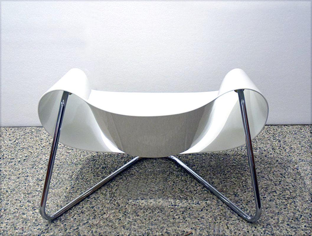 Mid-20th Century Ribbon armchair design by Cesare Leonardi and Franca Stagi for Bernini 1960s