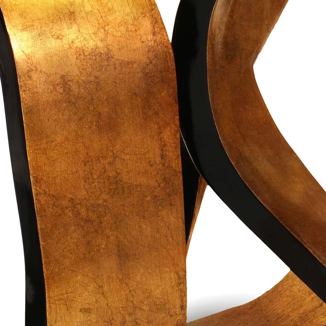 Ribbon Broken Copper Leaf Esstisch (Portugiesisch) im Angebot