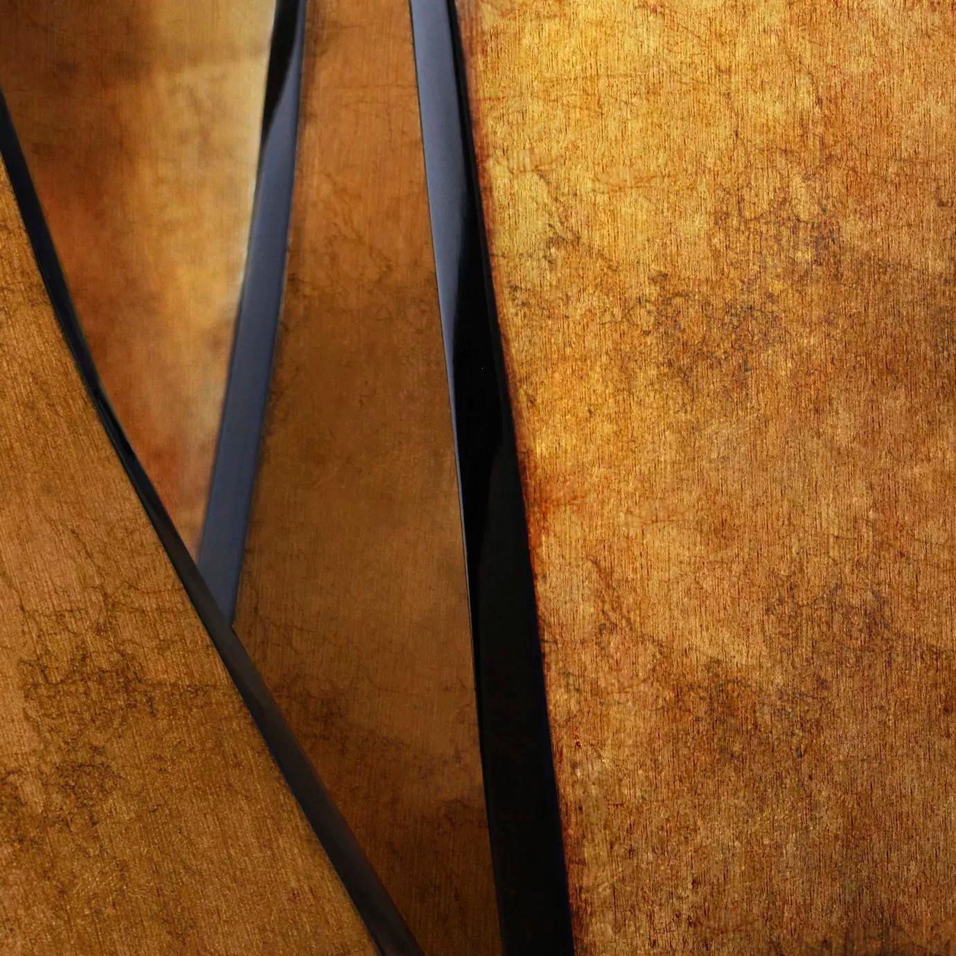 Ribbon Broken Copper Leaf Esstisch (Handgefertigt) im Angebot
