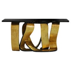 Console in foglia d'oro con nastro rotto (In magazzino)