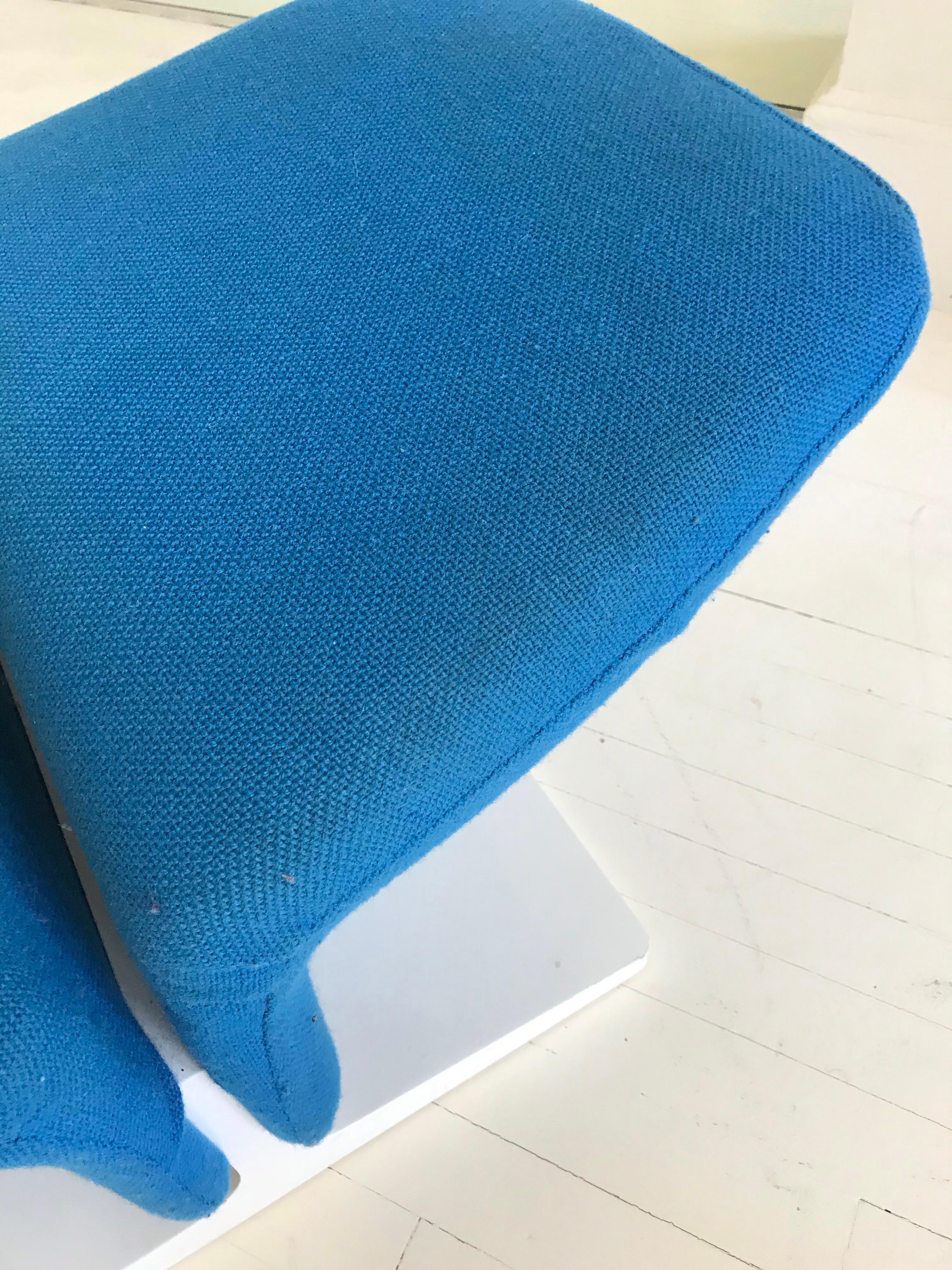 Fabric Ribbon Chair and Ottoman by Pierre Paulin for Artifort