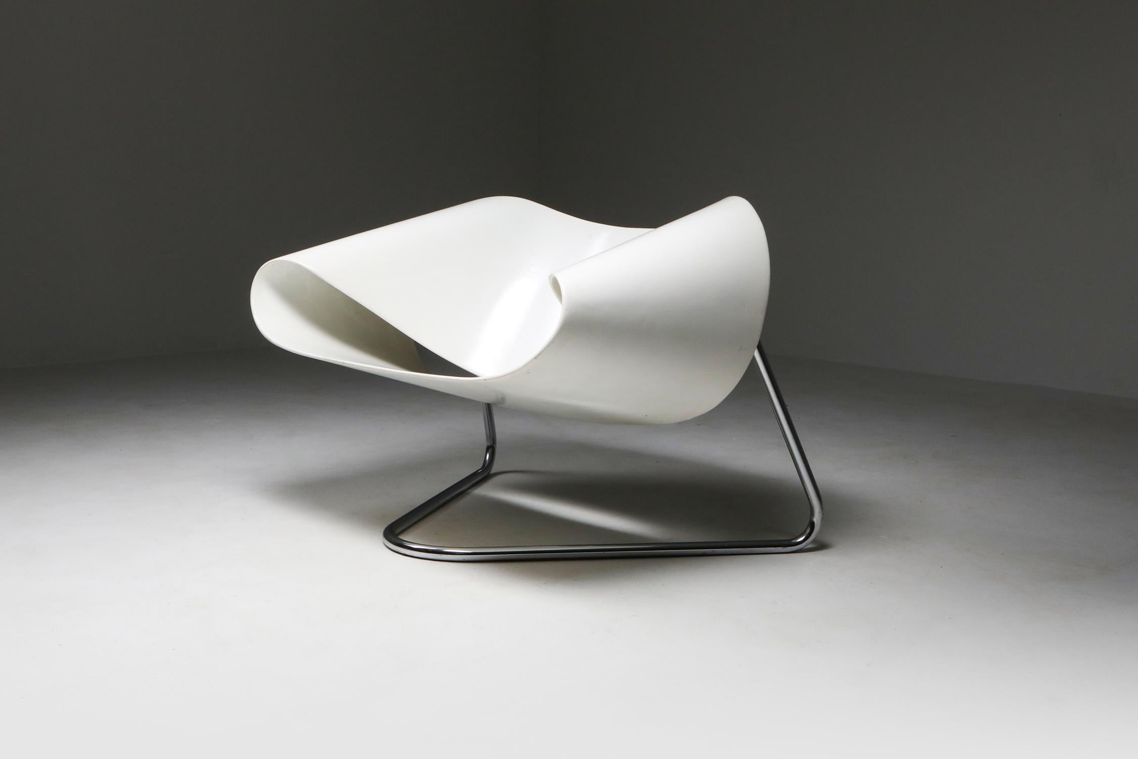 Fiberglass Ribbon Chair by Franca Stagi for Bernini, 1961