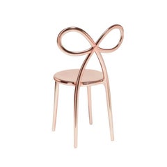 En stock en Los Angeles, Silla Ribbon Metal Rosa, de Nika Zupanc, Made in Italy