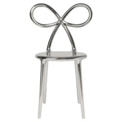 Ribbon Chair Metal Silver by Nika Zupanc, Made in Italy