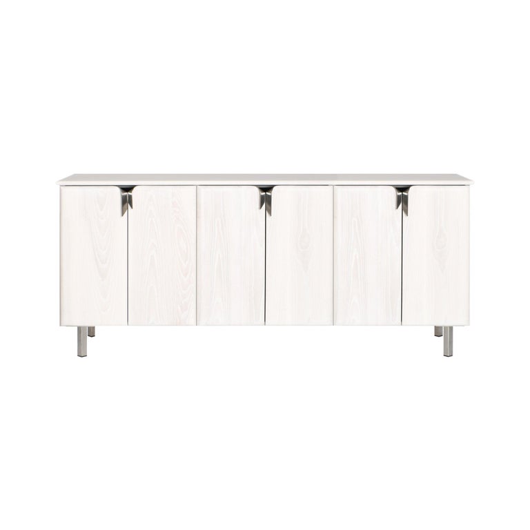 Debra Folz Ribbon three-door console in ivory ashwood, new