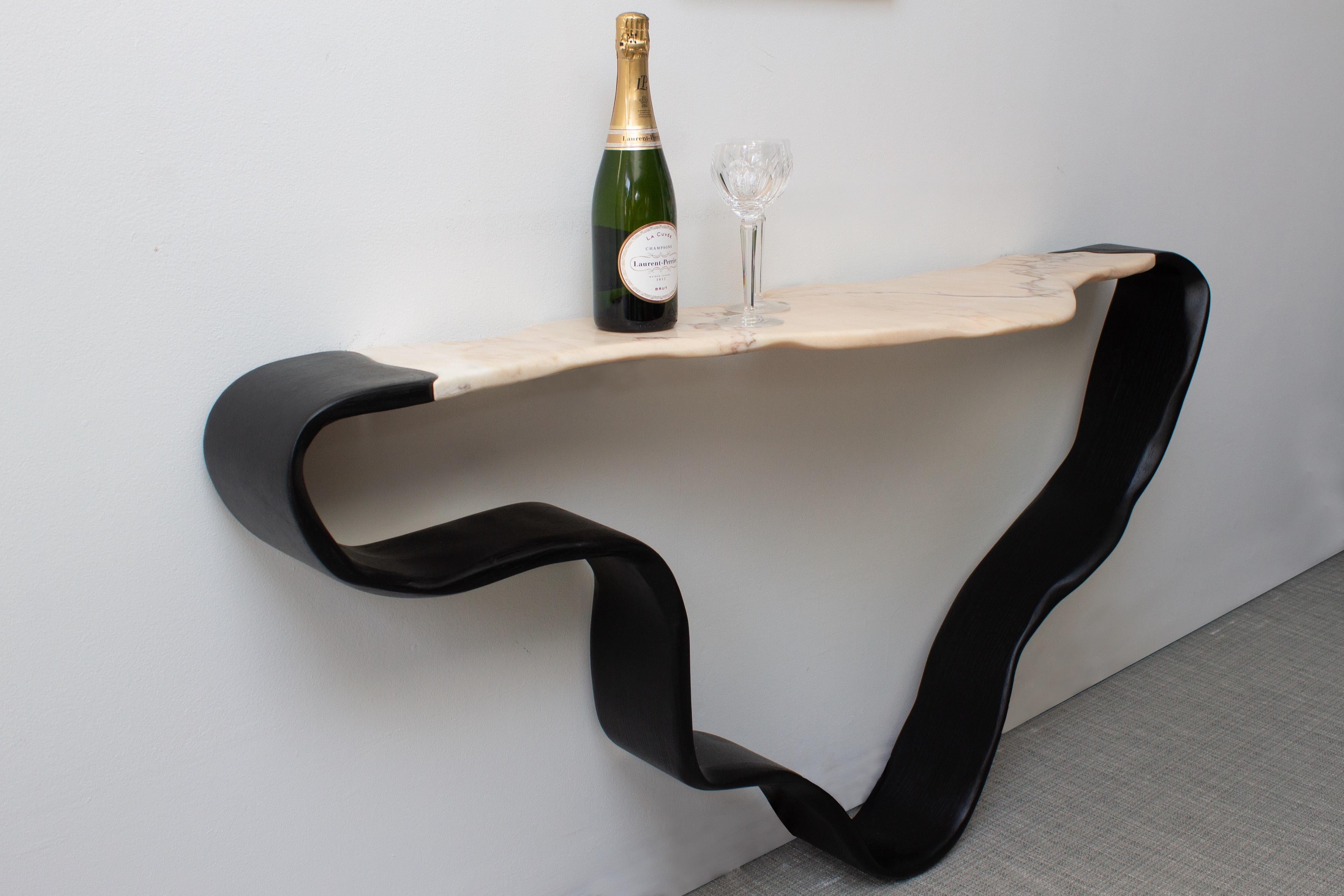 British Ribbon Console Table For Sale