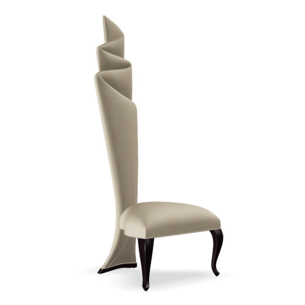 Indonesian Ribbon Cream Dining Chair For Sale