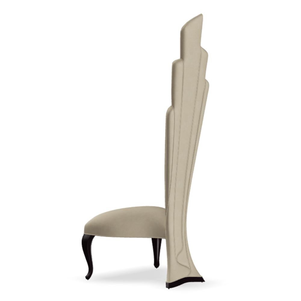 Fabric Ribbon Cream Dining Chair For Sale