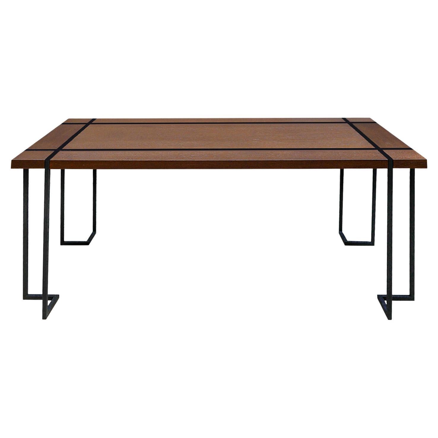 Revealing all the beauty of dark wood with the black line detail intersecting at the corners, RIBBON TABLE accompanies your most enjoyable moments with your family...

Width: 78.7'' / Depth: 39.4'' / Height: 29.5'' 
Weight: 42.7 kg

-Dark Oak Plated