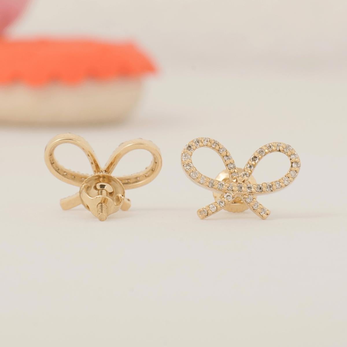 Pendientes de diamantes en oro macizo de 14k (certificado) Art Decó en venta