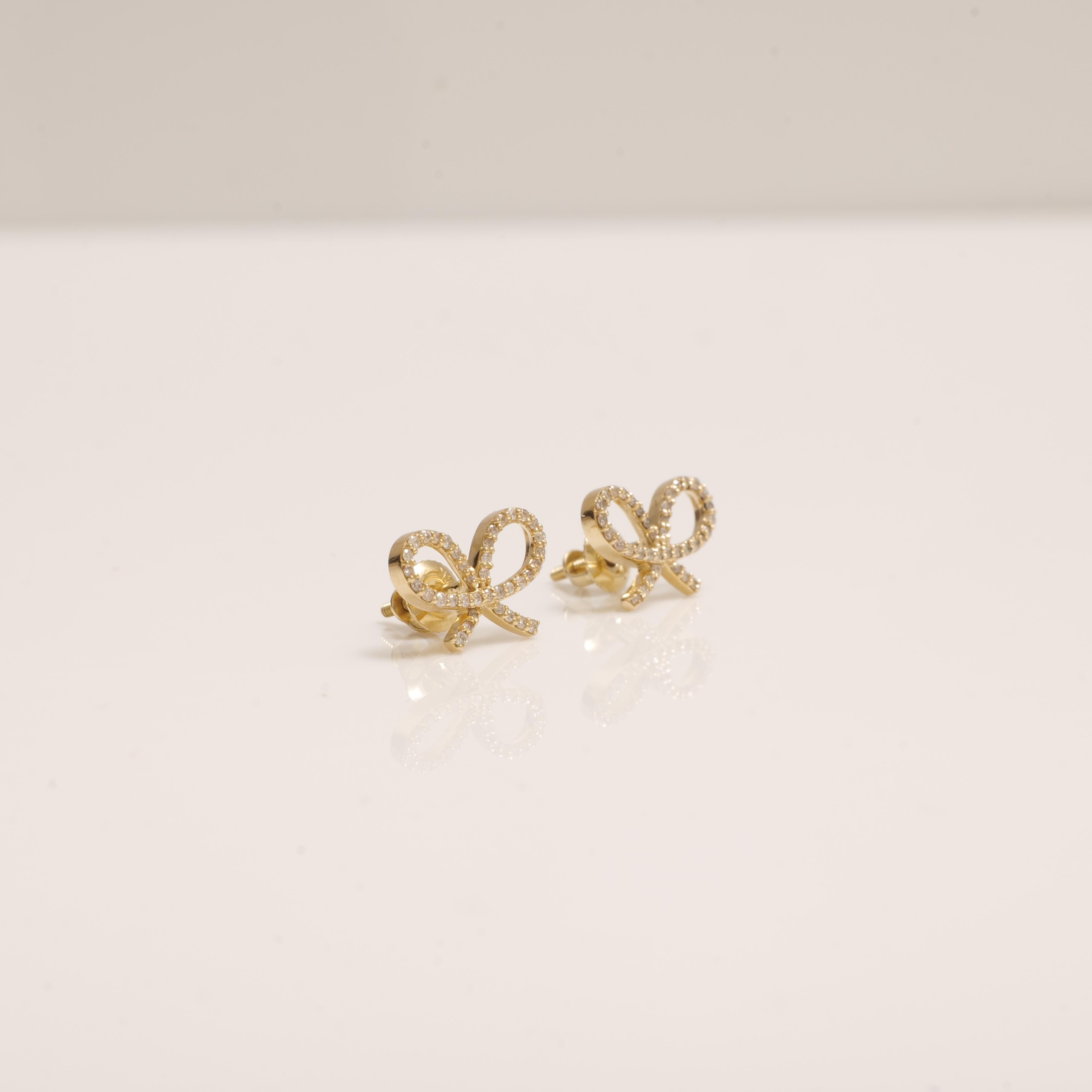 De las mujeres Pendientes de diamantes en oro macizo de 14k (certificado) en venta