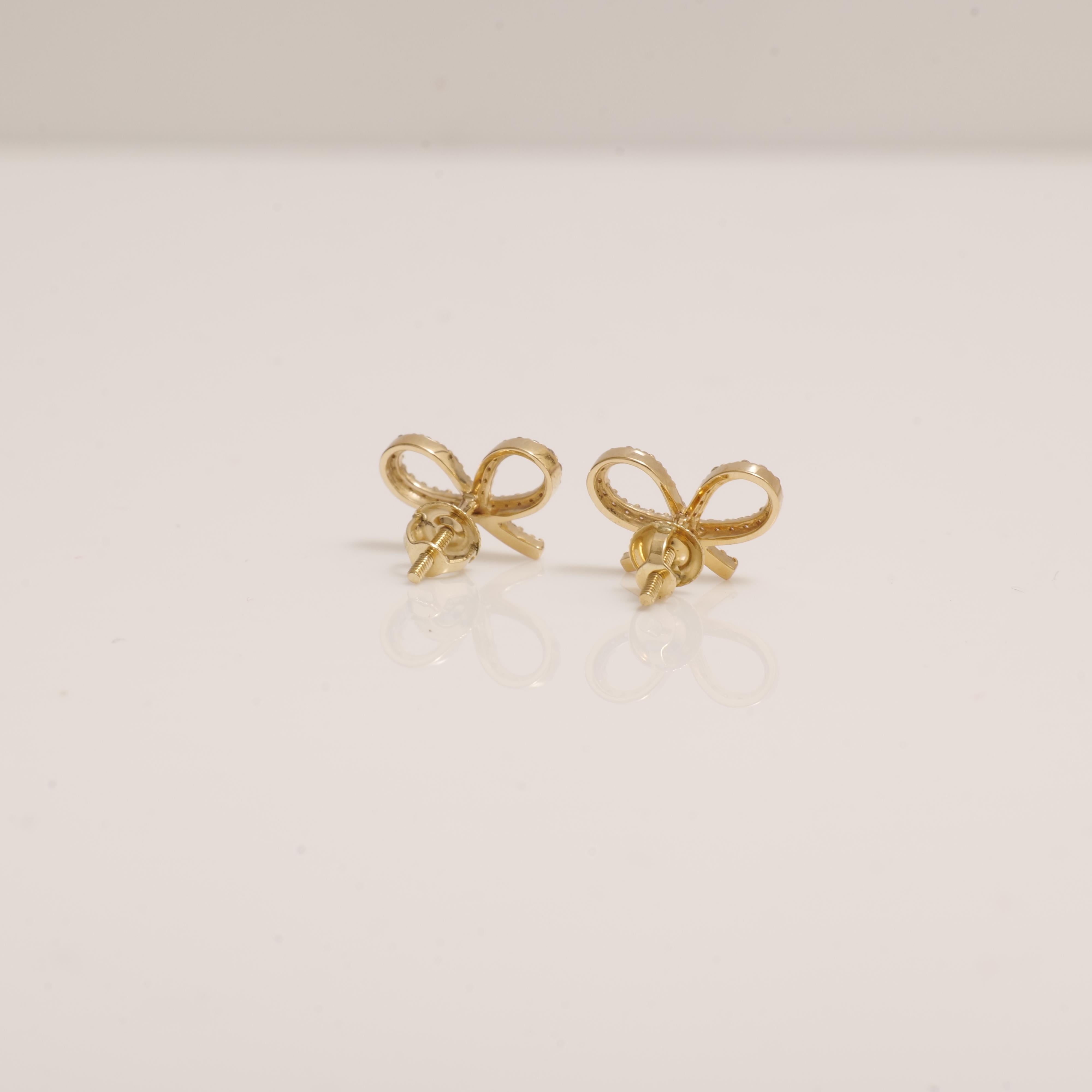 Pendientes de diamantes en oro macizo de 14k (certificado) en venta 3