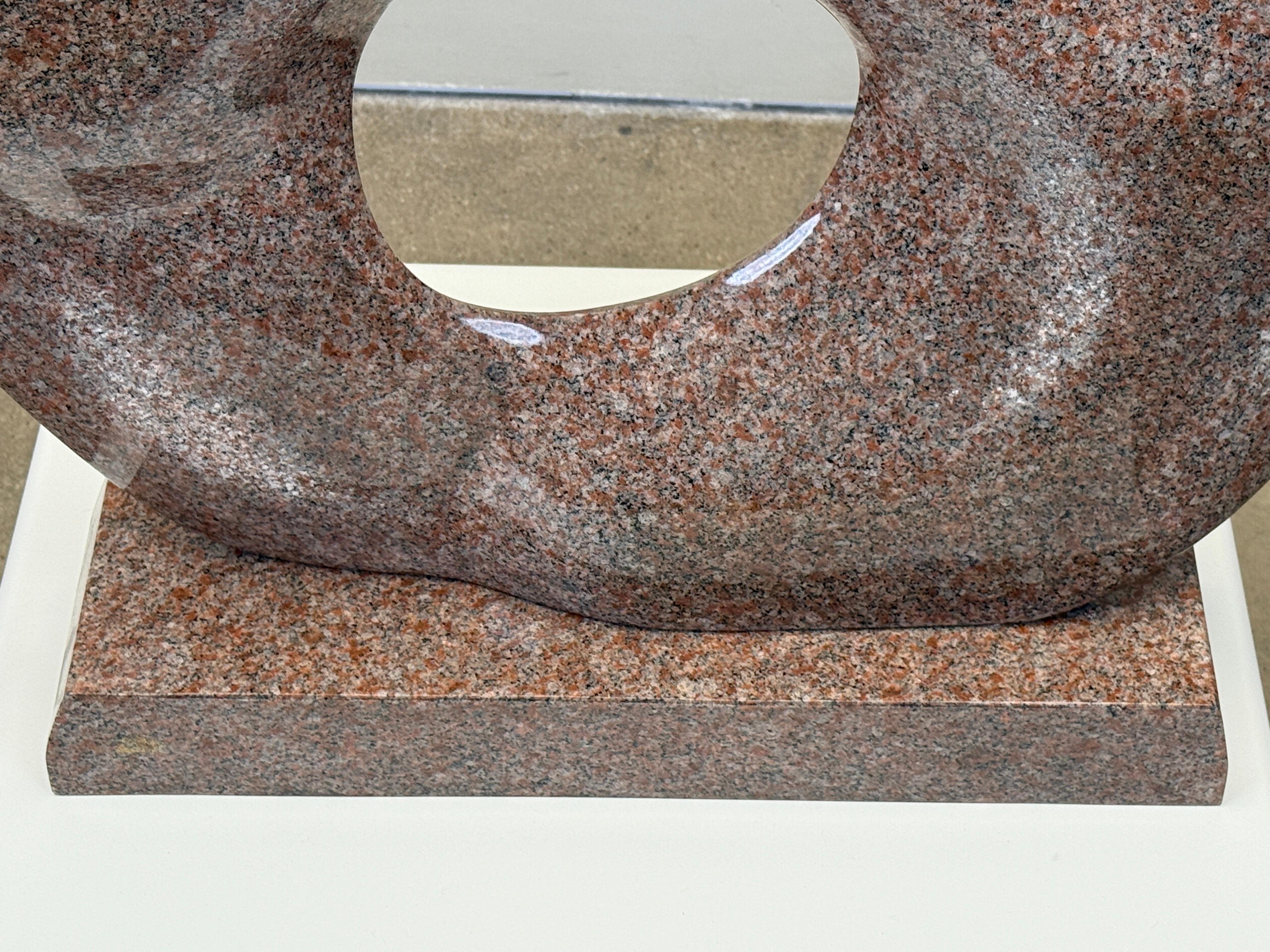 'Ribbon Disc' Granite Sculpture by Robert Winslow For Sale 5