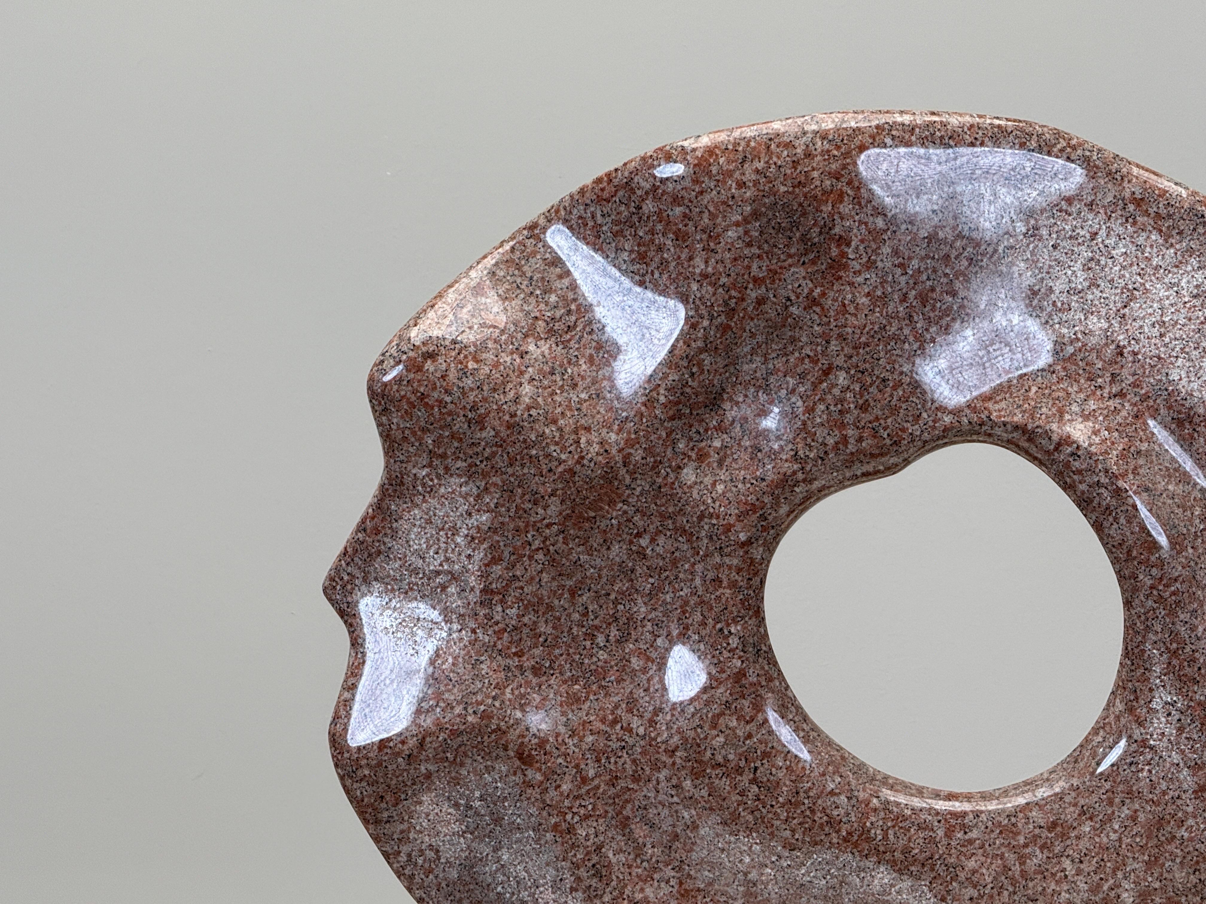 'Ribbon Disc' Granite Sculpture by Robert Winslow For Sale 6
