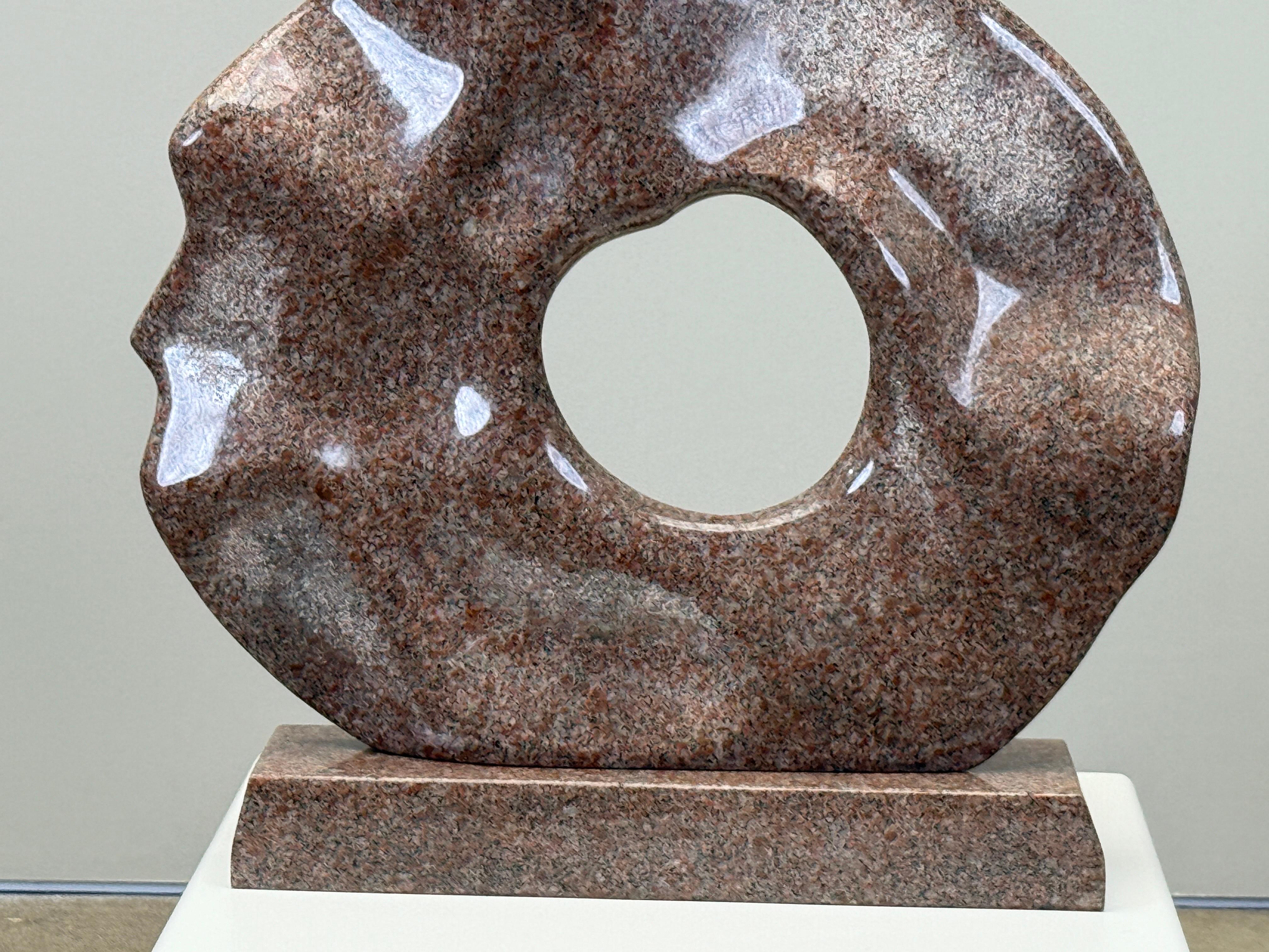 'Ribbon Disc' Granite Sculpture by Robert Winslow For Sale 7