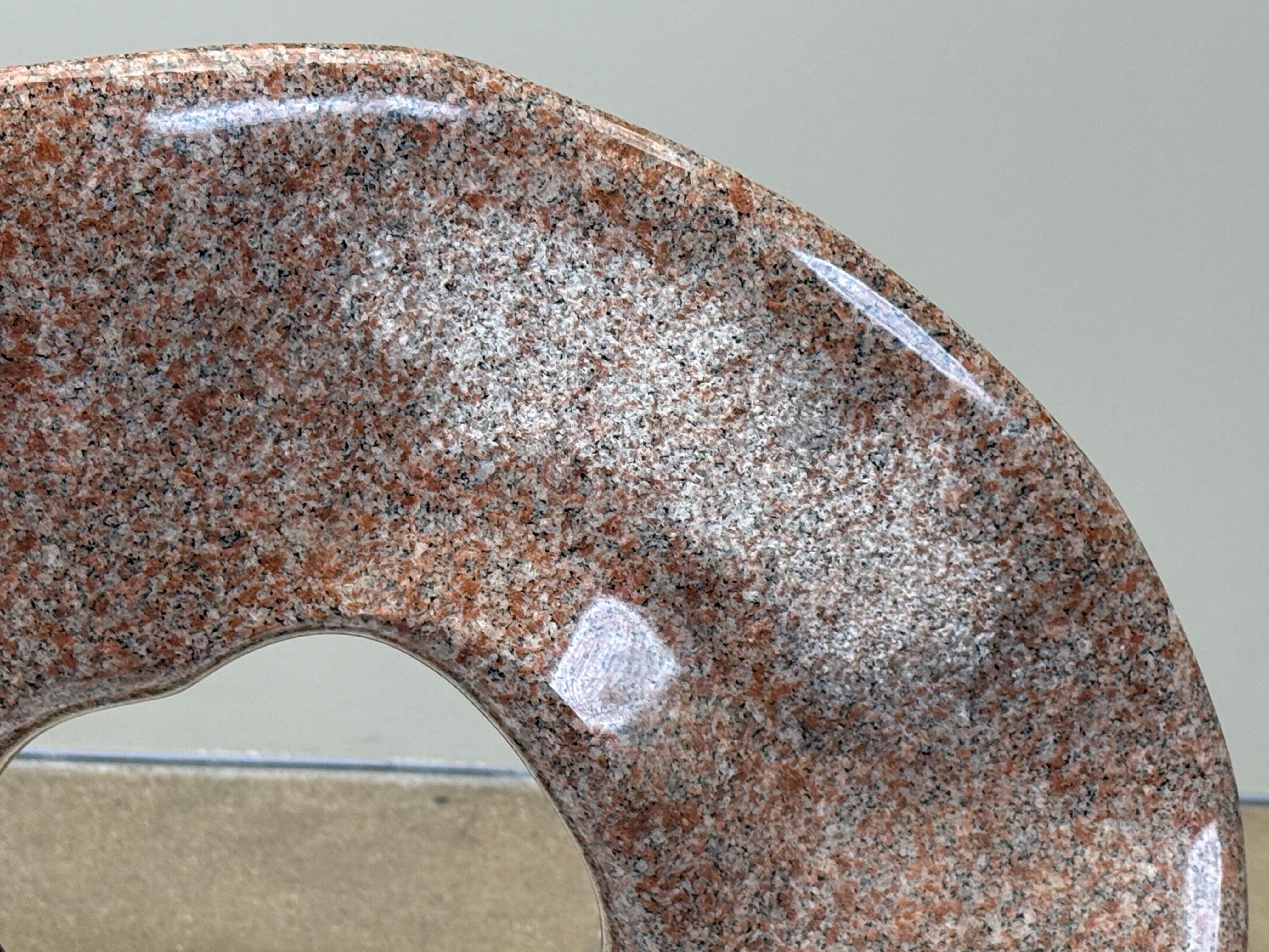 'Ribbon Disc' Granite Sculpture by Robert Winslow For Sale 8