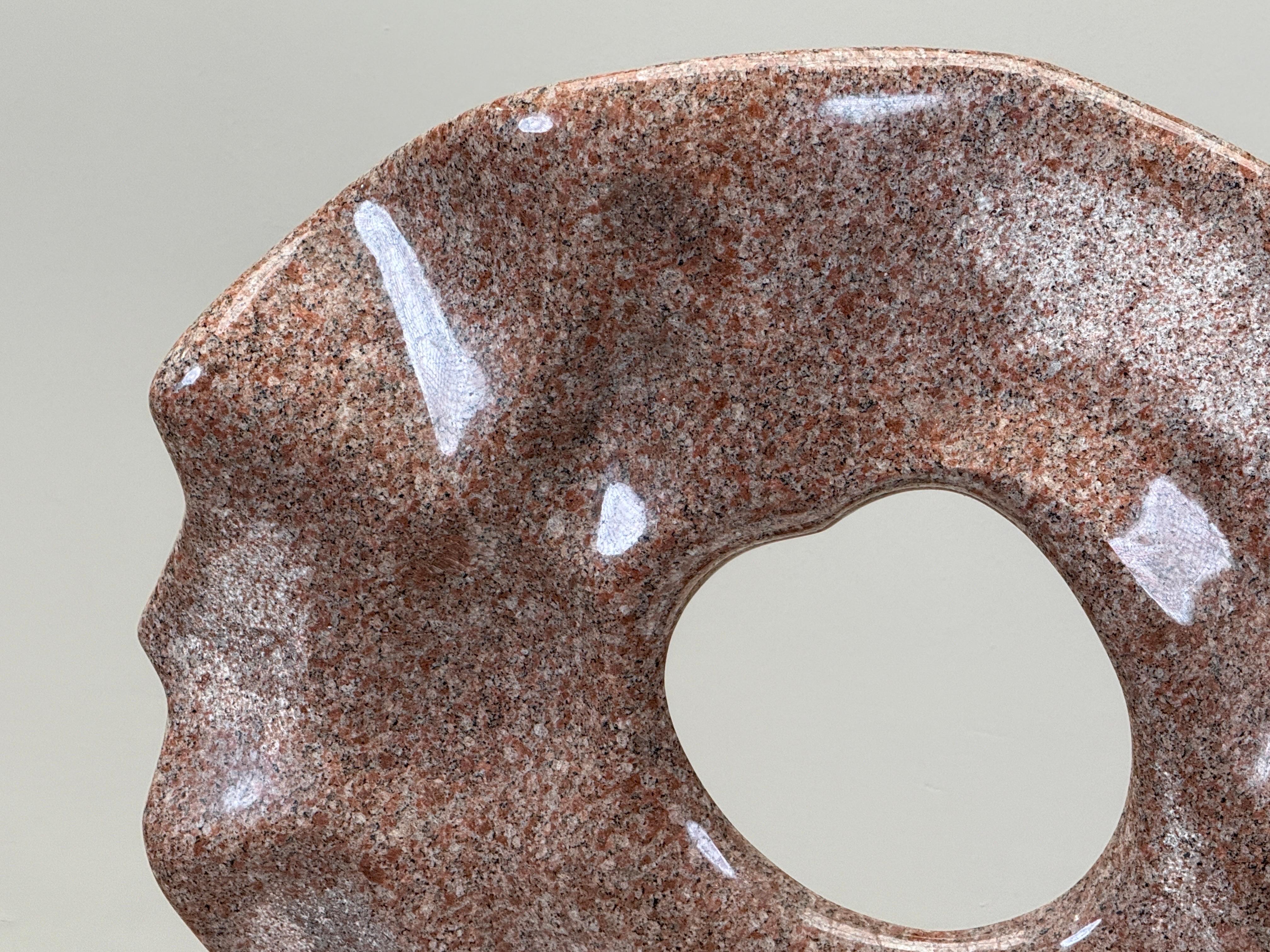 'Ribbon Disc' Granite Sculpture by Robert Winslow For Sale 9