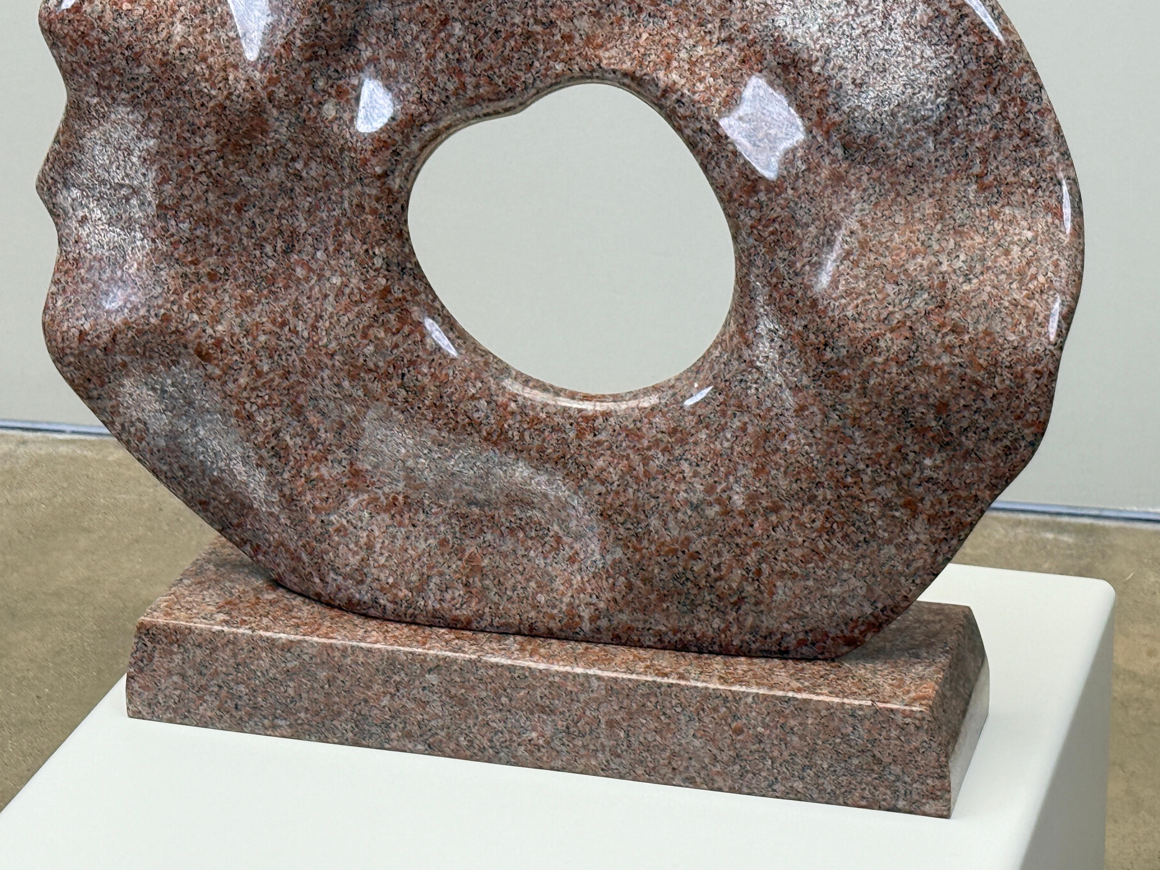 'Ribbon Disc' Granite Sculpture by Robert Winslow For Sale 10