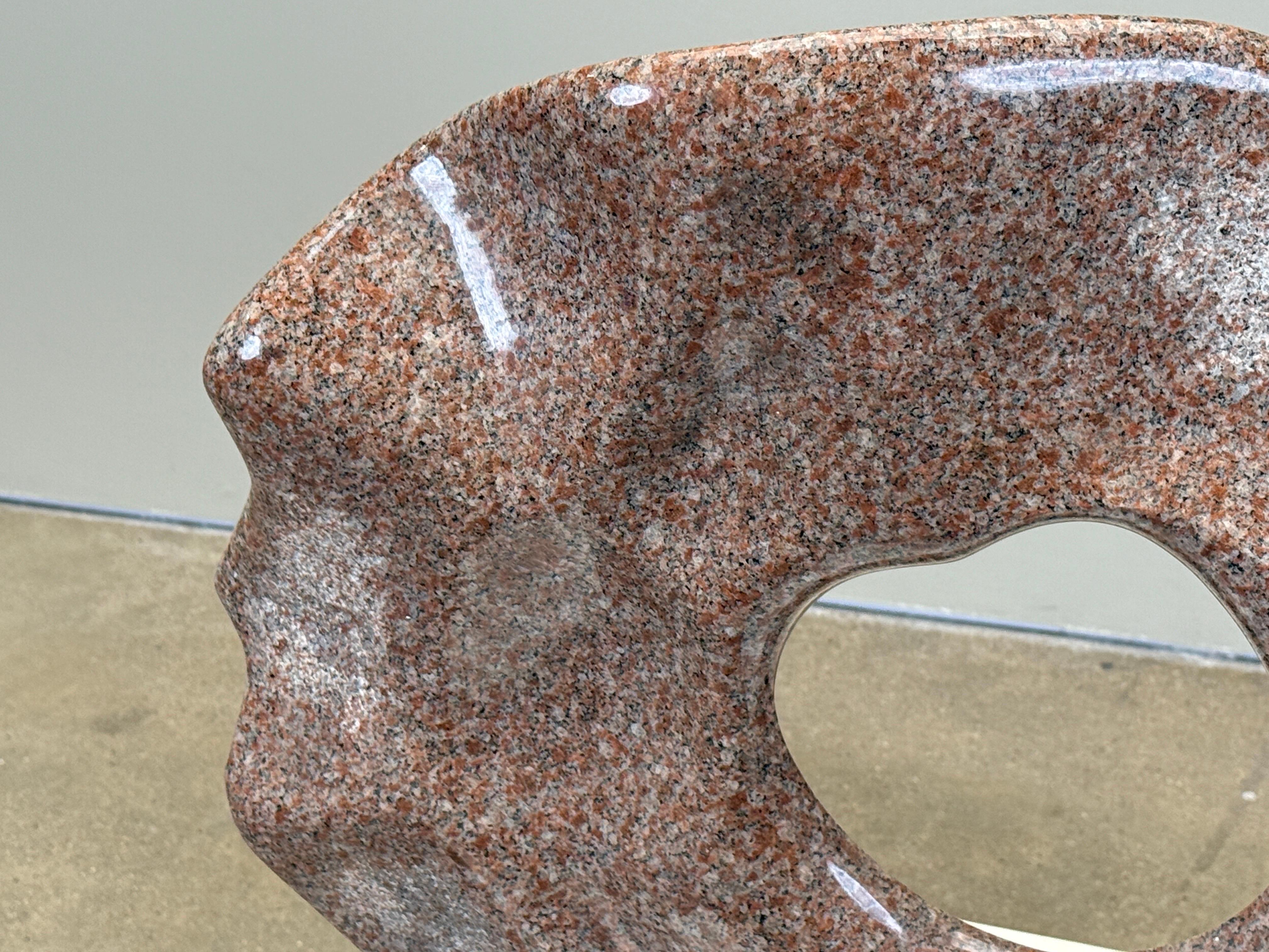'Ribbon Disc' Granite Sculpture by Robert Winslow For Sale 11