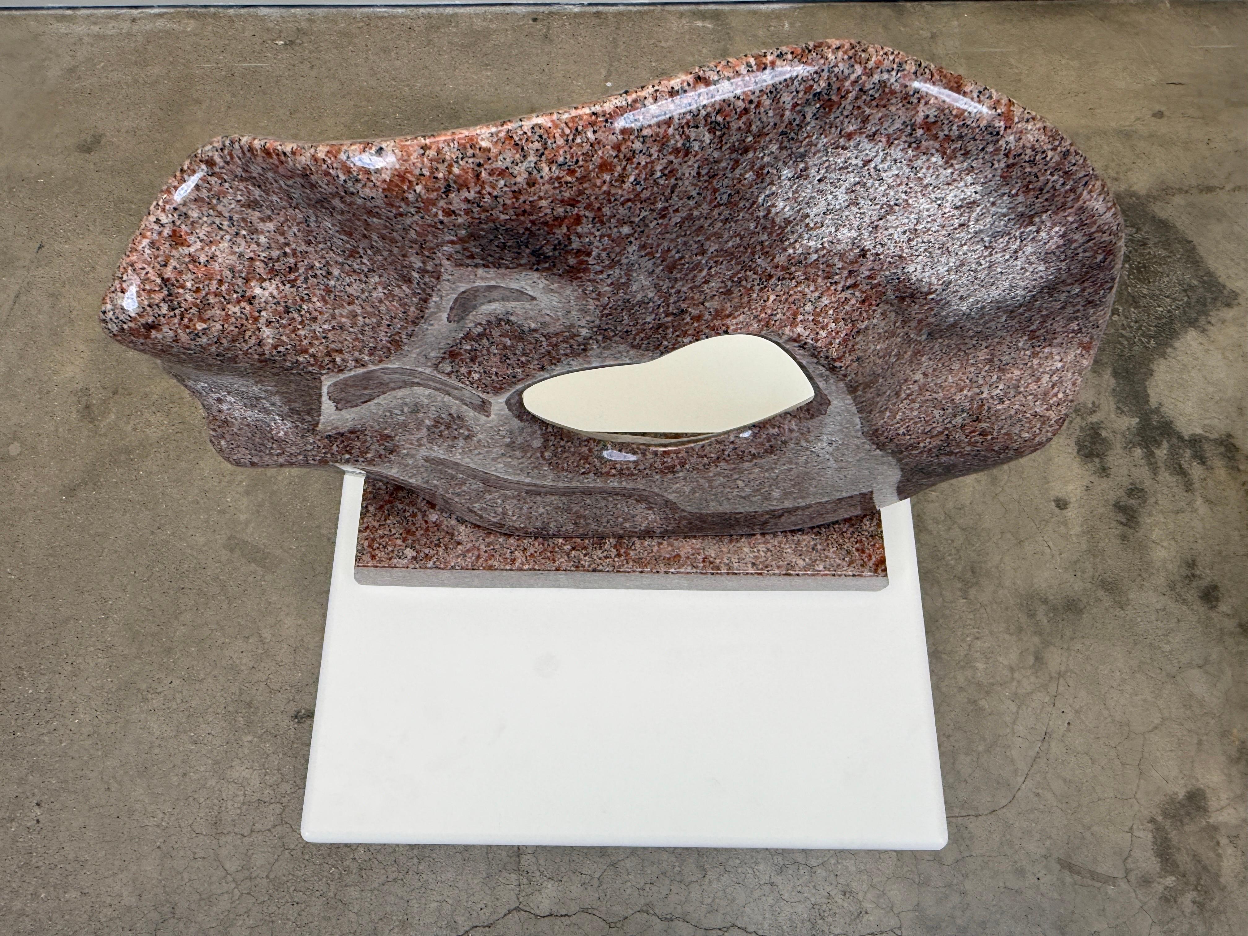 'Ribbon Disc' Granite Sculpture by Robert Winslow For Sale 12