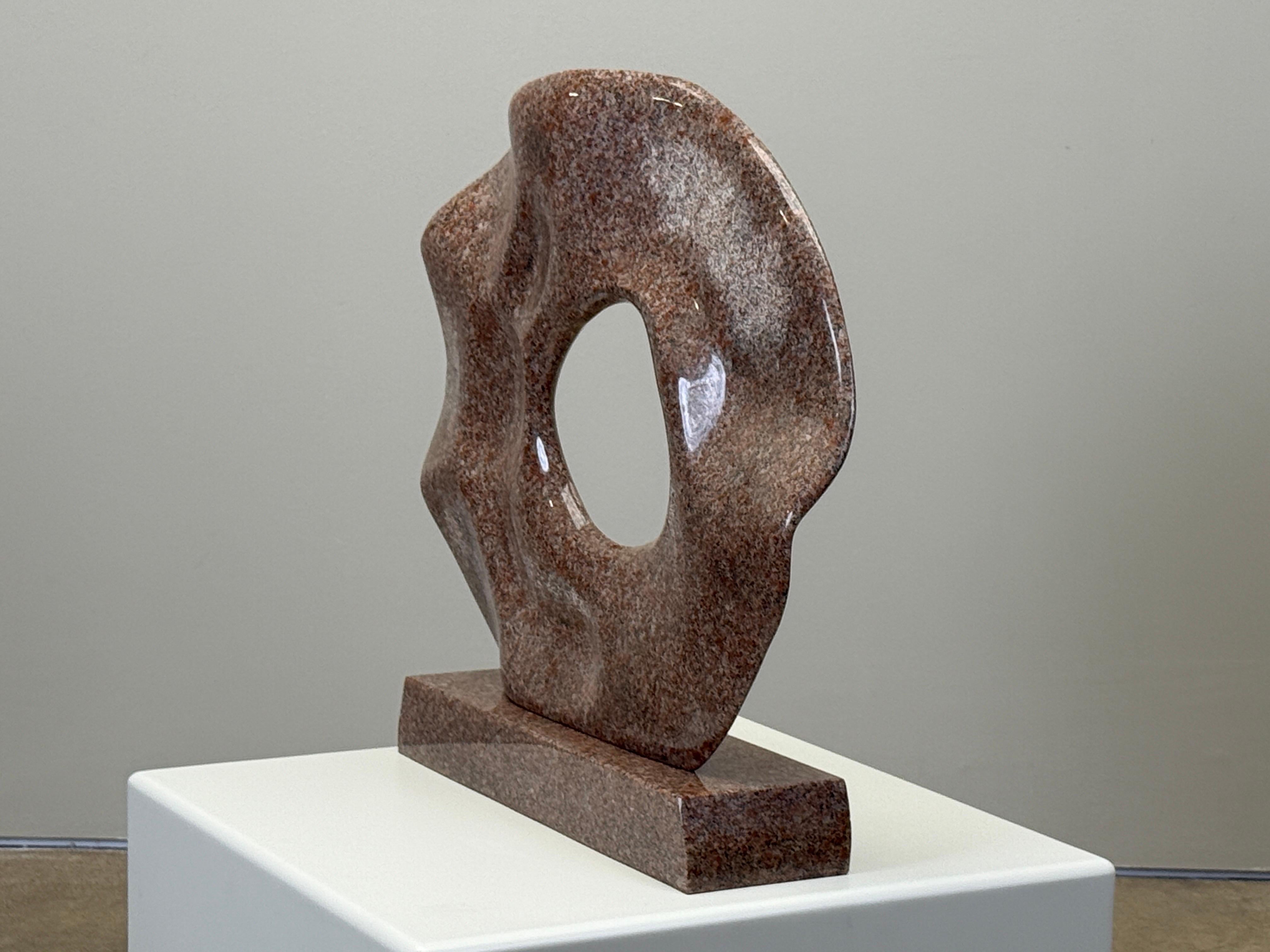 American 'Ribbon Disc' Granite Sculpture by Robert Winslow For Sale