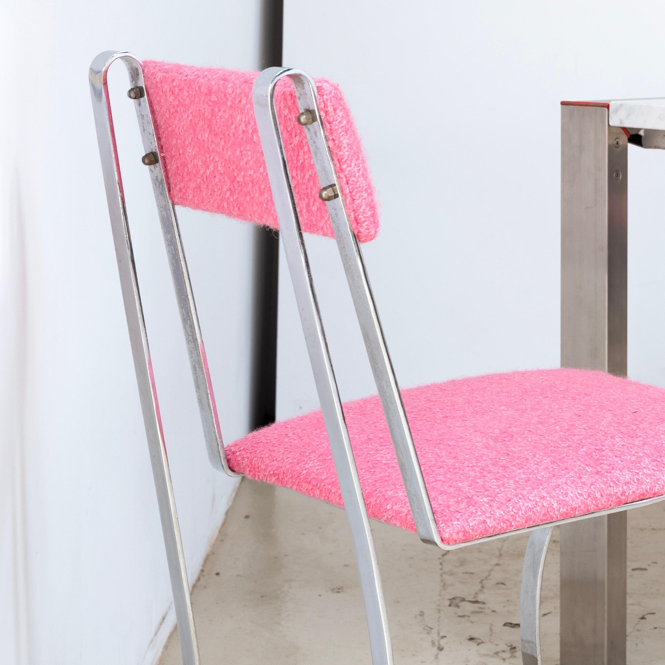 Post-Modern Ribbon Fraame Chair, Maria Pergay, Circa 1975 For Sale