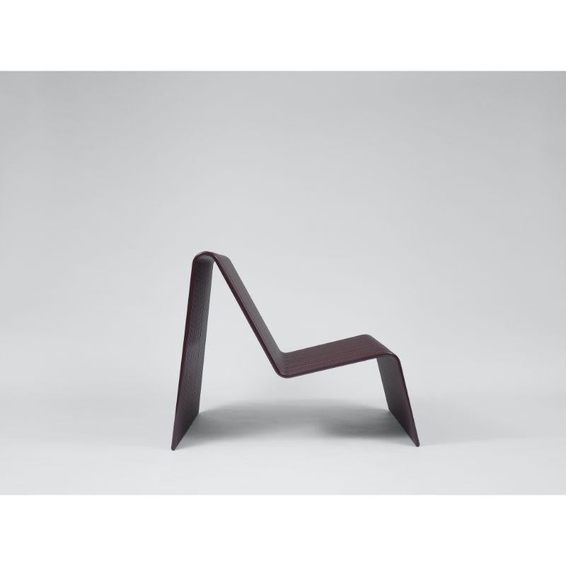 Ribbon Lounge Chair, Burgundy by Laun ( Handmade in Los Angeles )
Ribbon Collection
Dimensions: H.89 D.65 W.42 cm
Materials: Powdercoated Aluminum

Also Available: Ribbon Chair, Stool, custom sizing, and finishes upon request, please contact