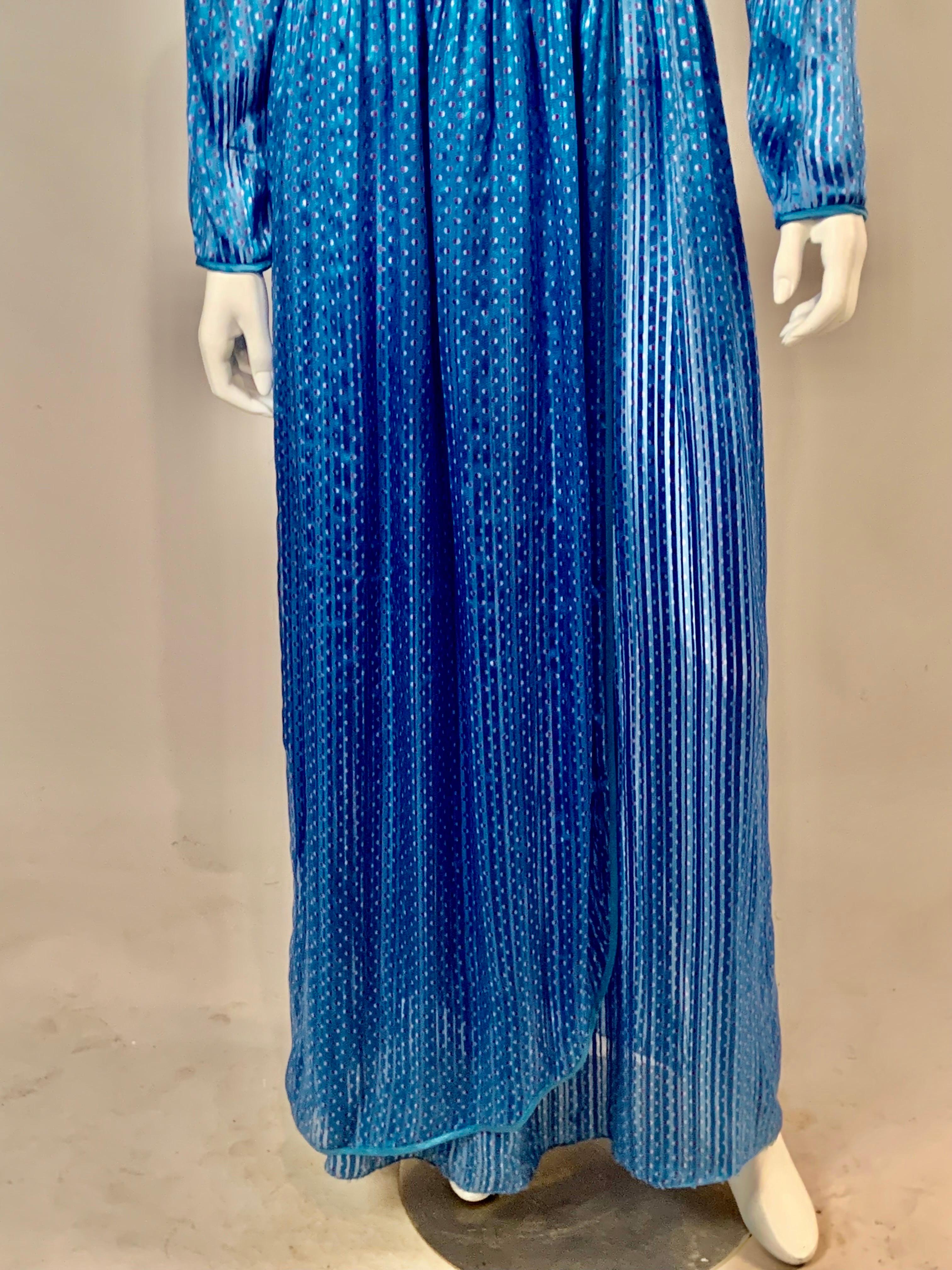 Ribbon Print Silk Dress Retailed by Neiman Marcus In Excellent Condition For Sale In New Hope, PA
