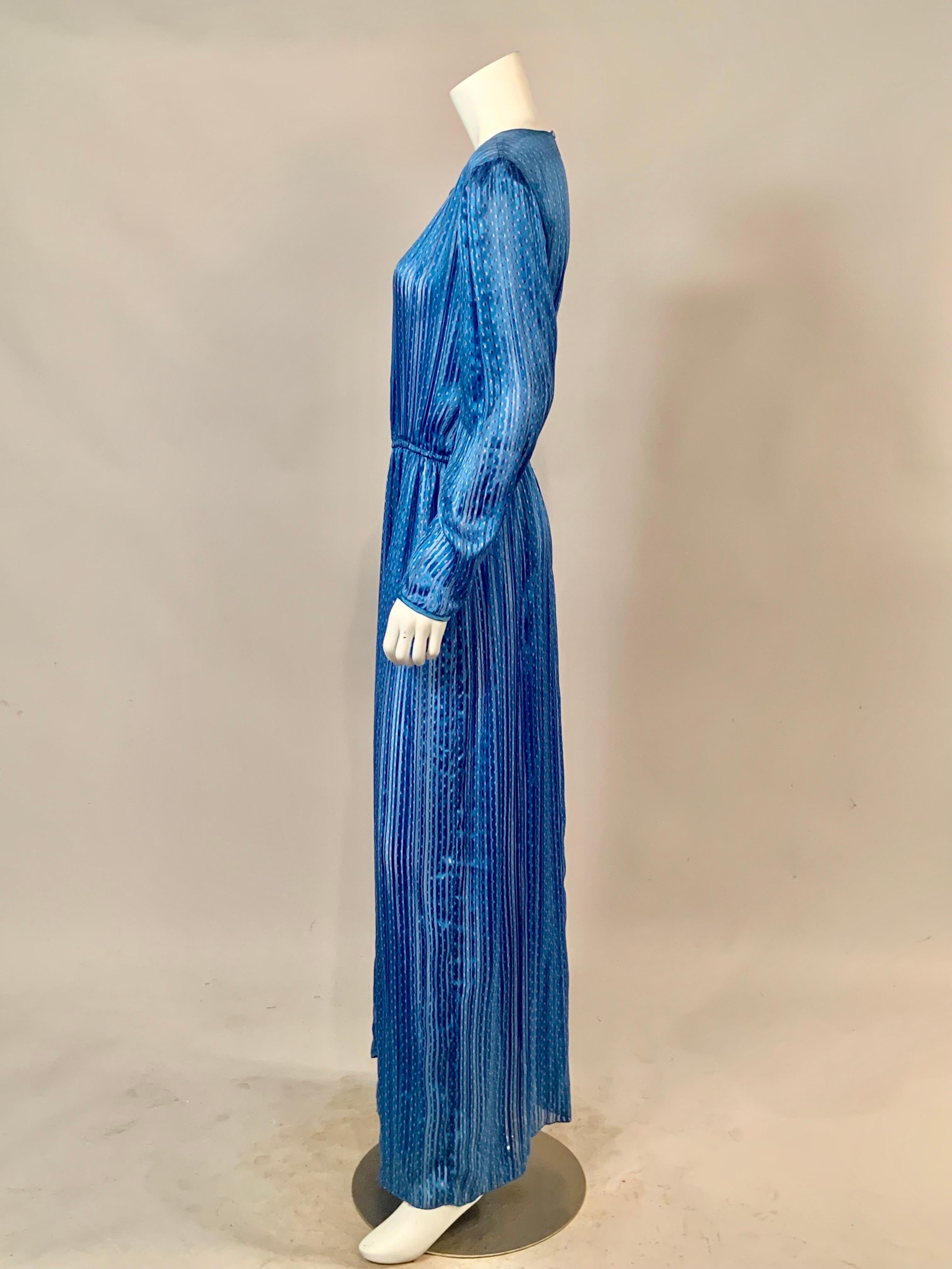 Ribbon Print Silk Dress Retailed by Neiman Marcus For Sale 1