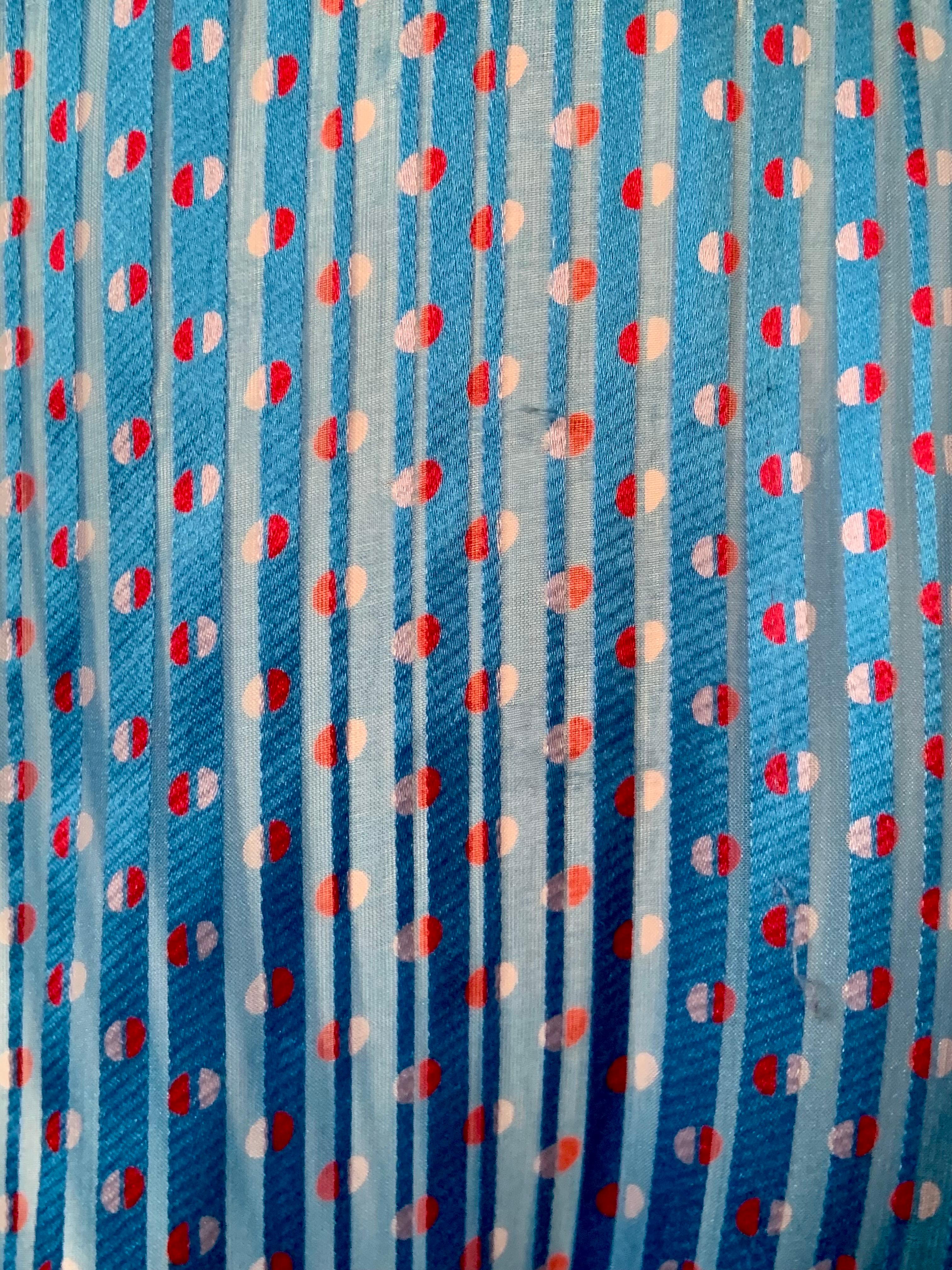 Ribbon Print Silk Dress Retailed by Neiman Marcus For Sale 3
