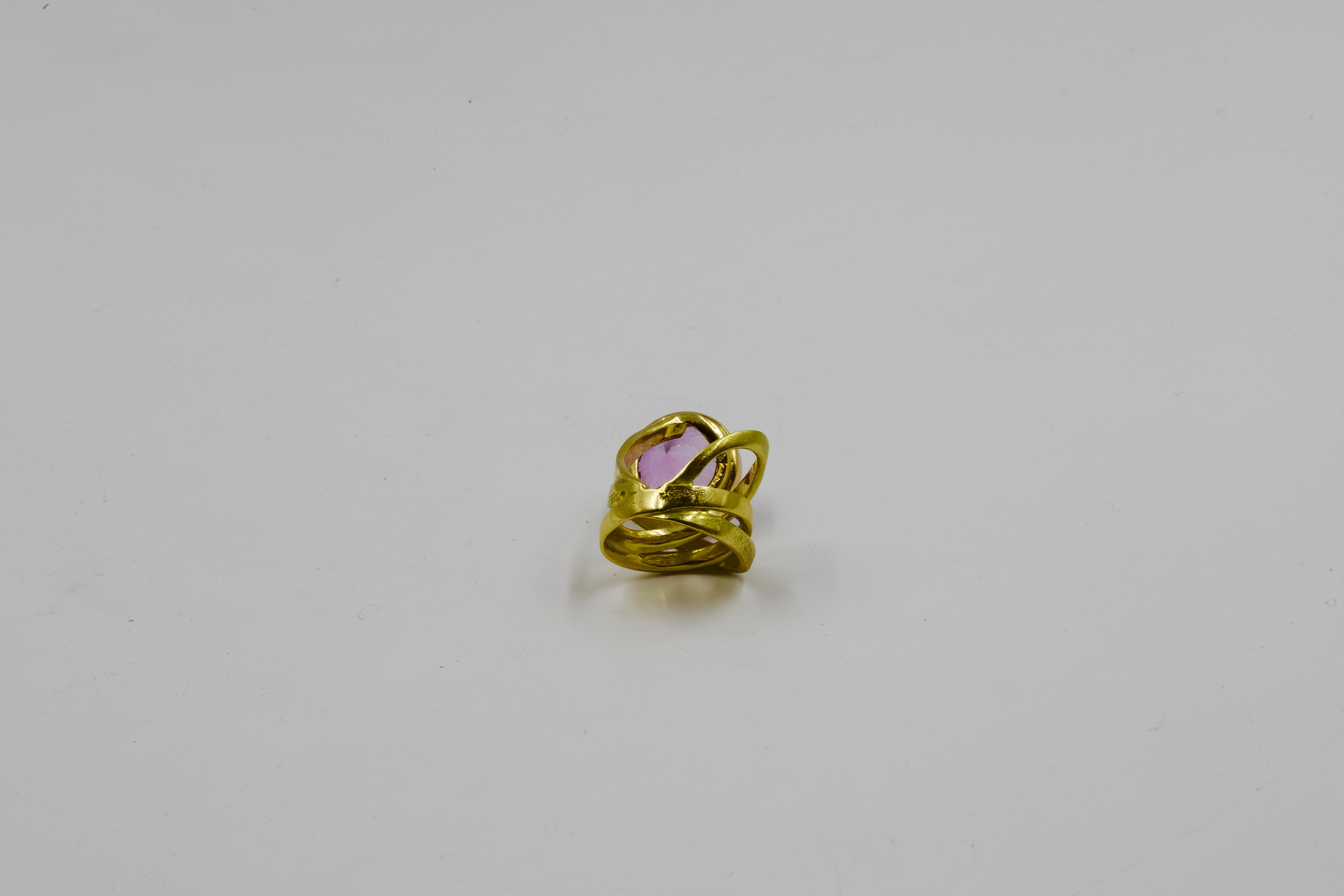 Round Cut Thierry Vendome Ribbon Ring For Sale