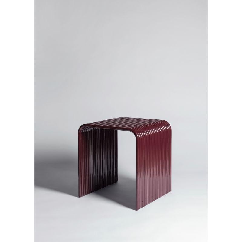Ribbon stool by Laun (handmade in Los Angeles)
Ribbon Collection.
Dimensions: H.41 D.56 W.56 cm.
Materials: powder coated aluminum.

Also available: ribbon chair, ribbon lounge chair, custom sizing, and finishes upon request.

Working as a