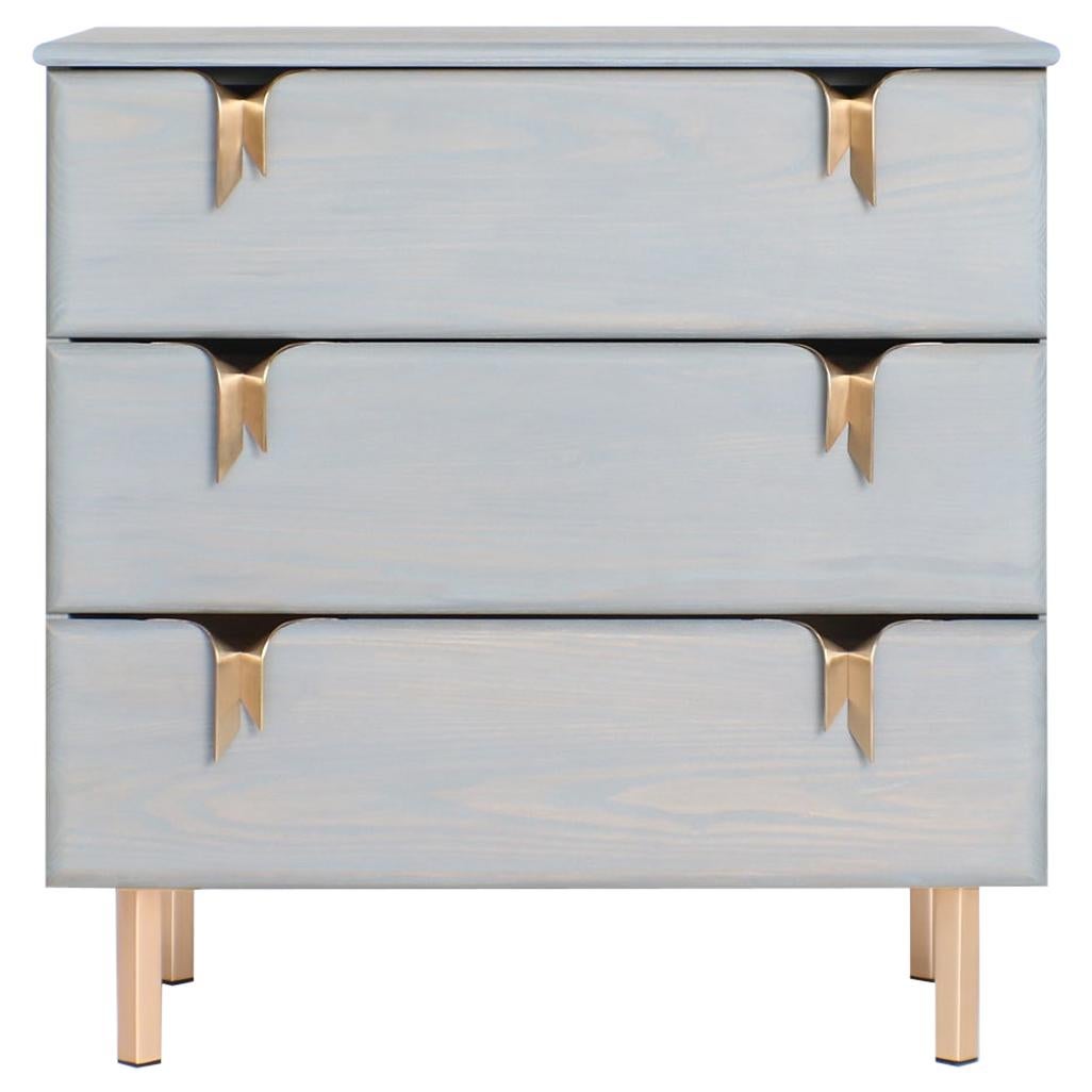 Ribbon 6 Drawer Dresser Ivory Ash Wood Bronze Hardware by Debra