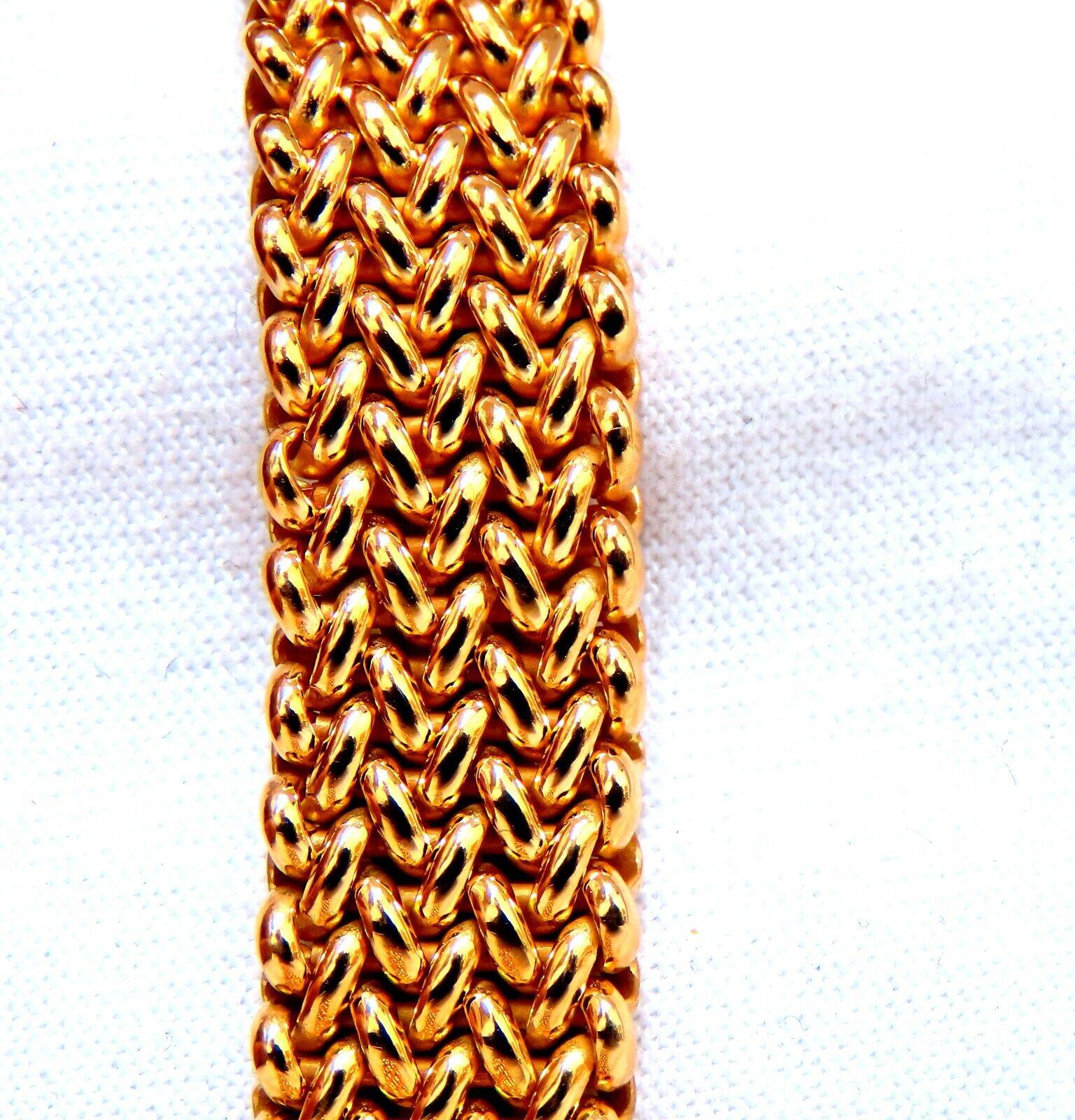 Schleifenband Wickel Schwere Kette mit acht Kabeln Glieder Rubin Diamant Halskette 14k 105 Gramm (Smaragdschliff) im Angebot