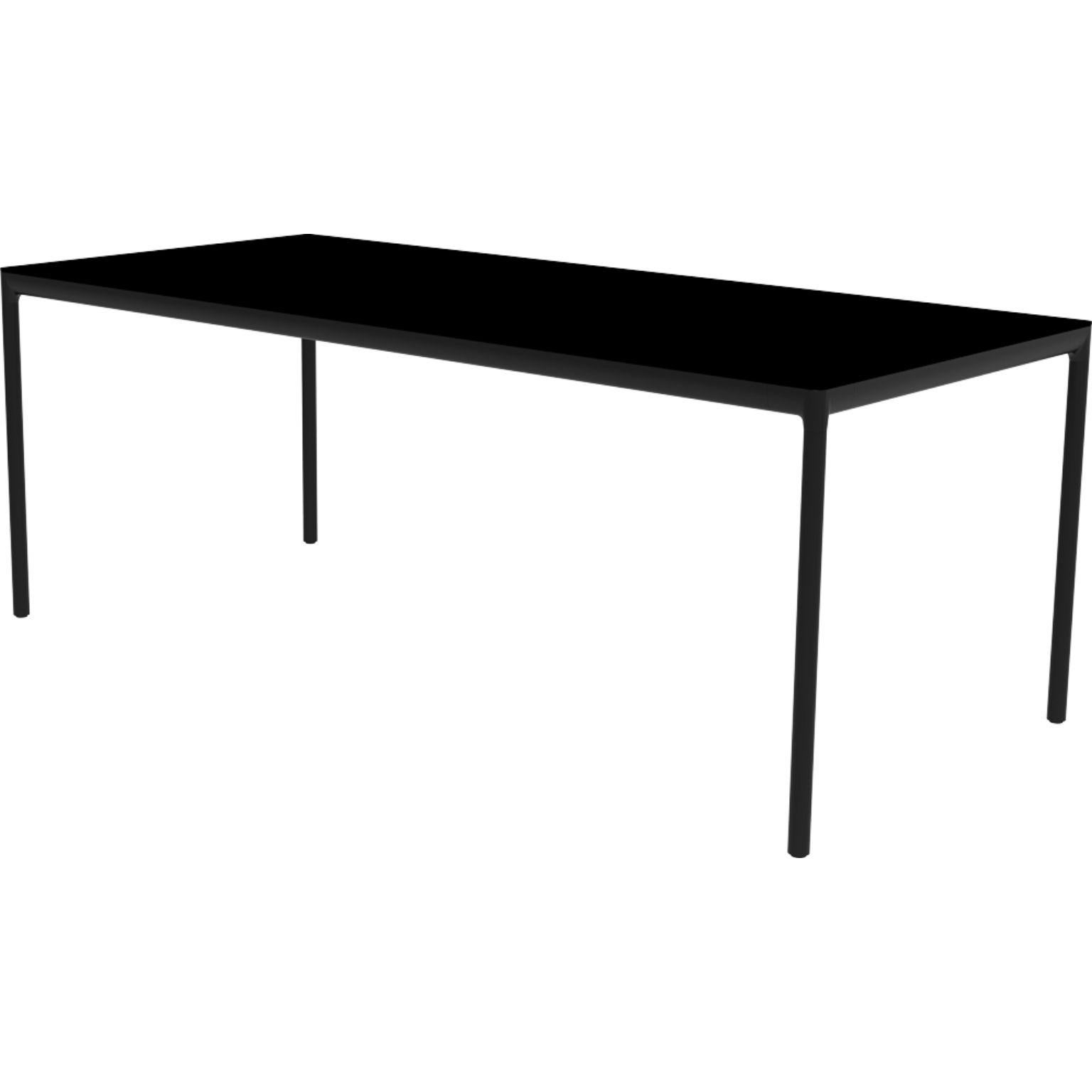 Ribbons black 200 coffee table by MOWEE
Dimensions: D90 x W200 x H75 cm.
Material: Aluminum and HPL top.
Weight: 25 kg.
Also available in different colors and finishes. (HPL Black Edge or Neolith top). 

An unmistakable collection for its