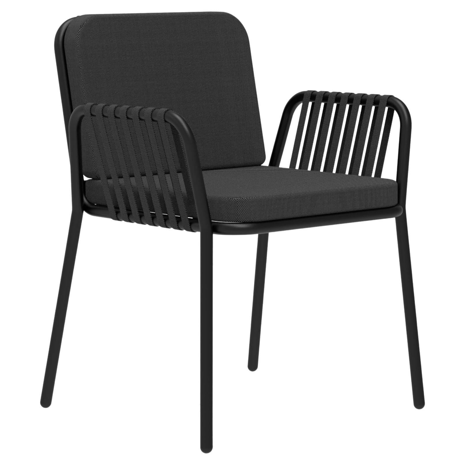 Ribbons Black Armchair by Mowee For Sale