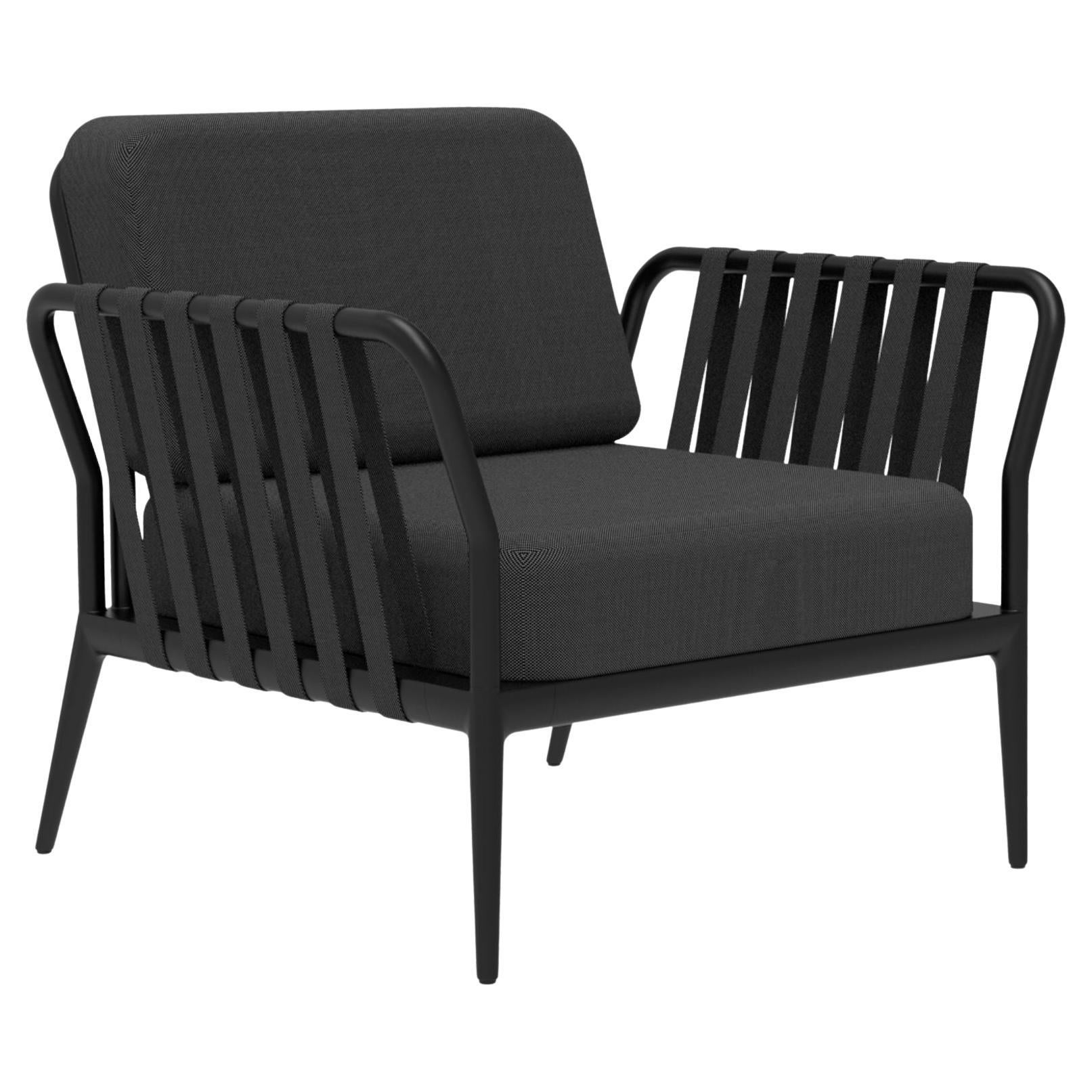 Ribbons Black Armchair by Mowee For Sale