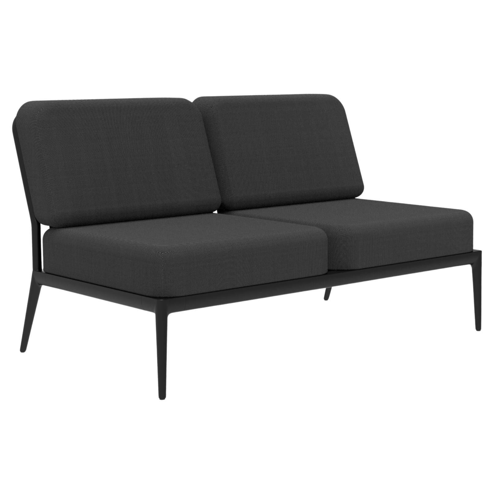 Ribbons Black Double Central Modular Sofa by Mowee For Sale
